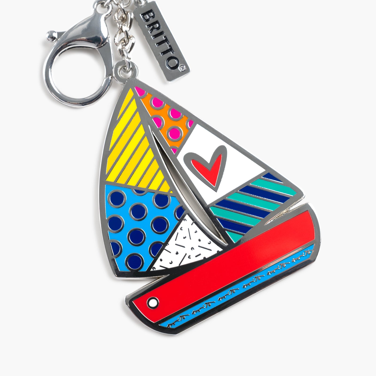 Sailboat Britto Keychain & Bag Charm