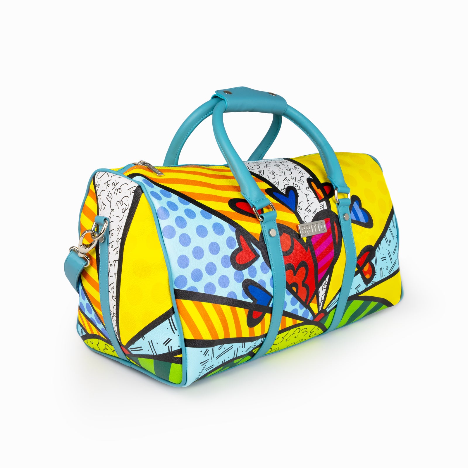 modern pop art new day britto duffle bag vibrant home decor