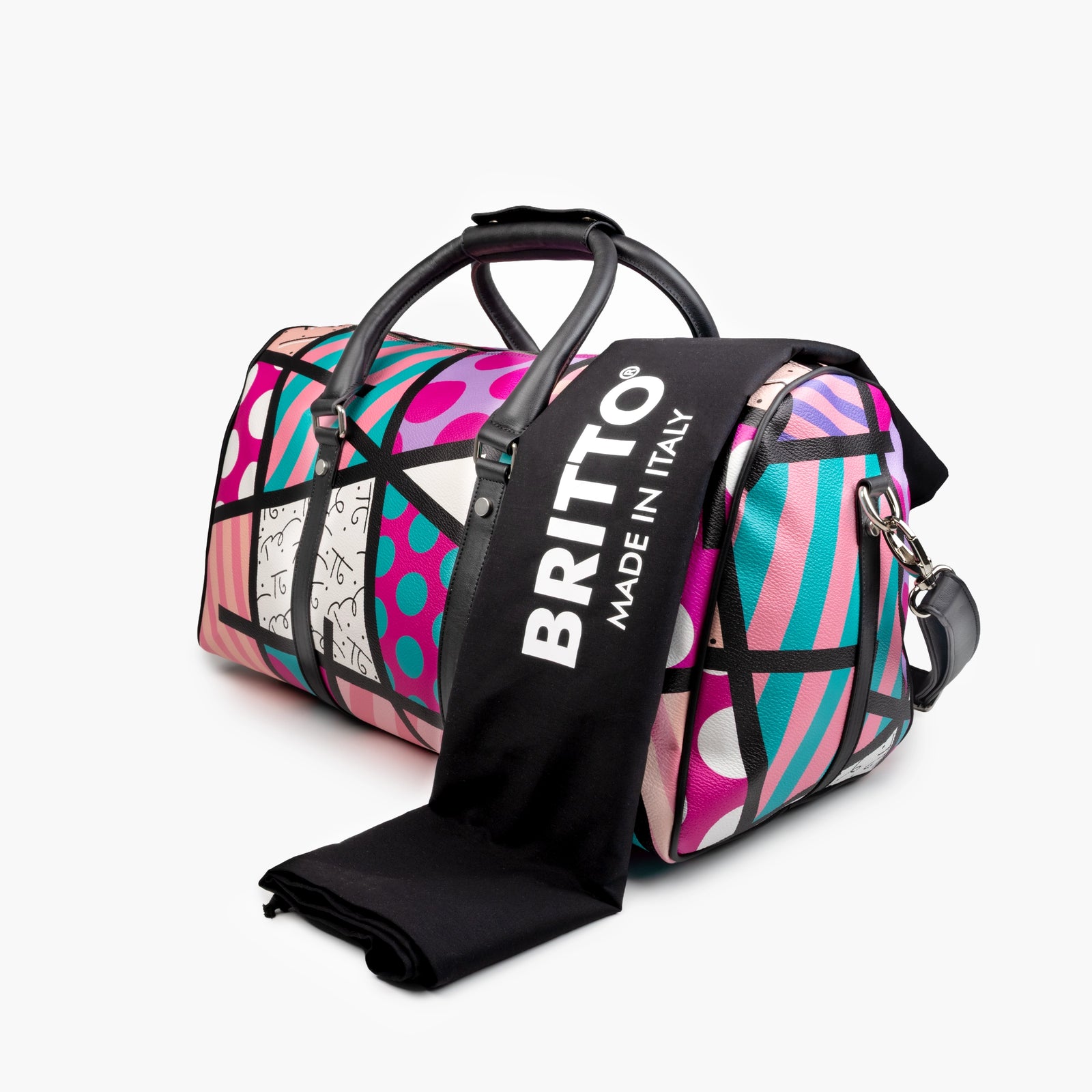 Pink & Teal Landscape Britto Duffle Bag