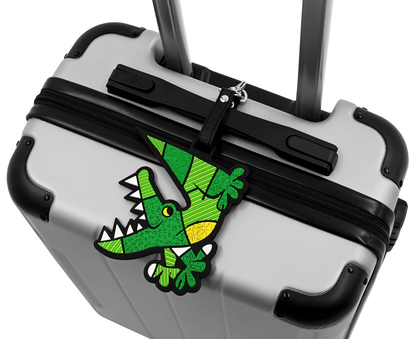 alligator britto luggage tag artistic colorful design collectible