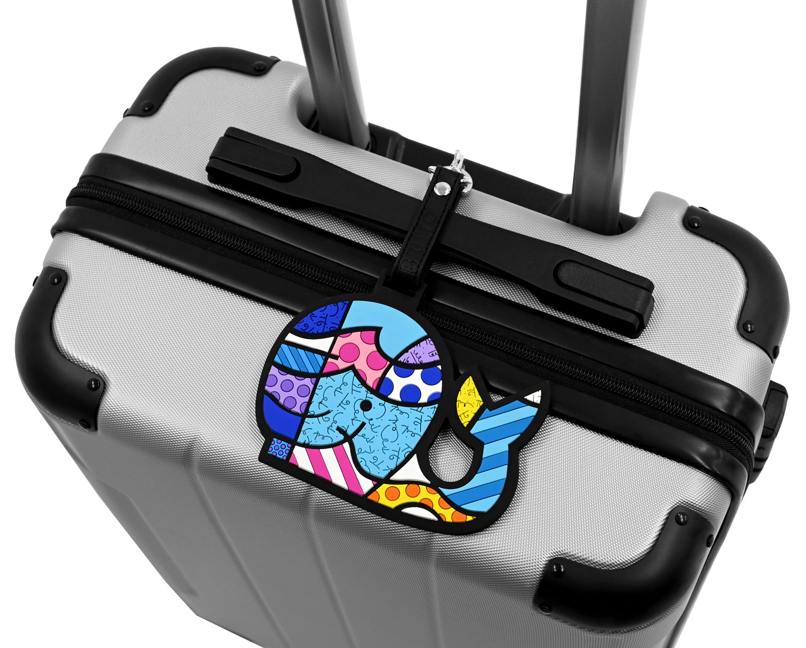 whale britto luggage tag artistic colorful design collectible