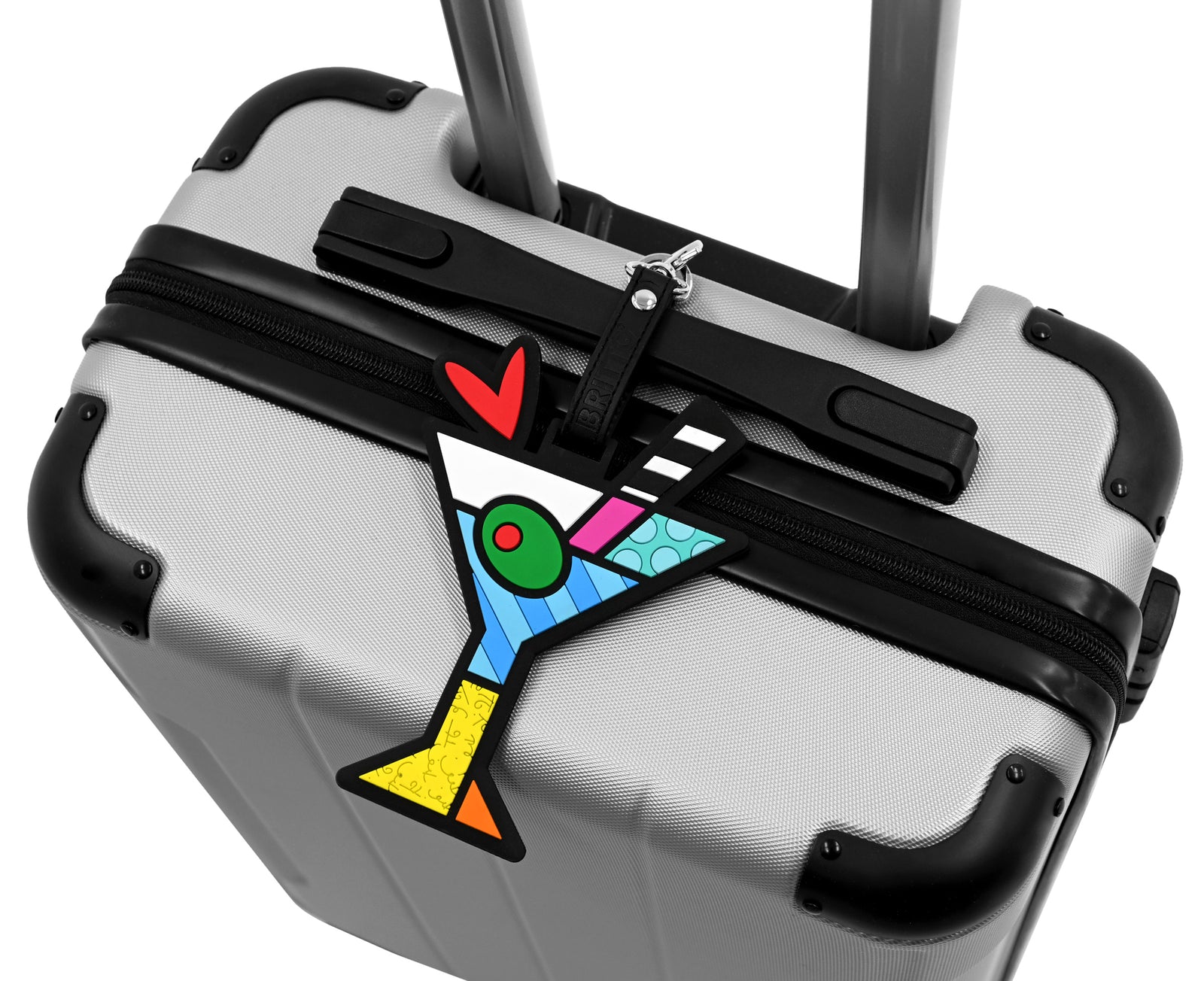 Romero Britto martini britto luggage tag contemporary pop art piece
