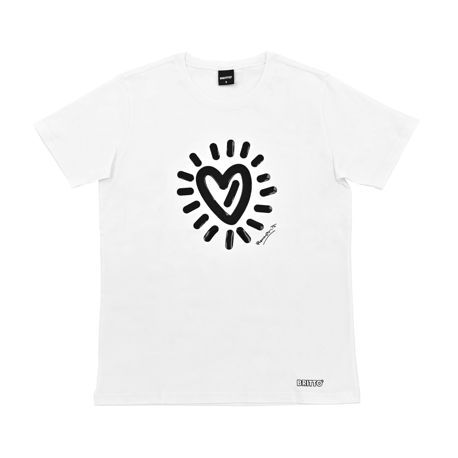 modern pop art graffiti heart white britto tshirt vibrant home decor