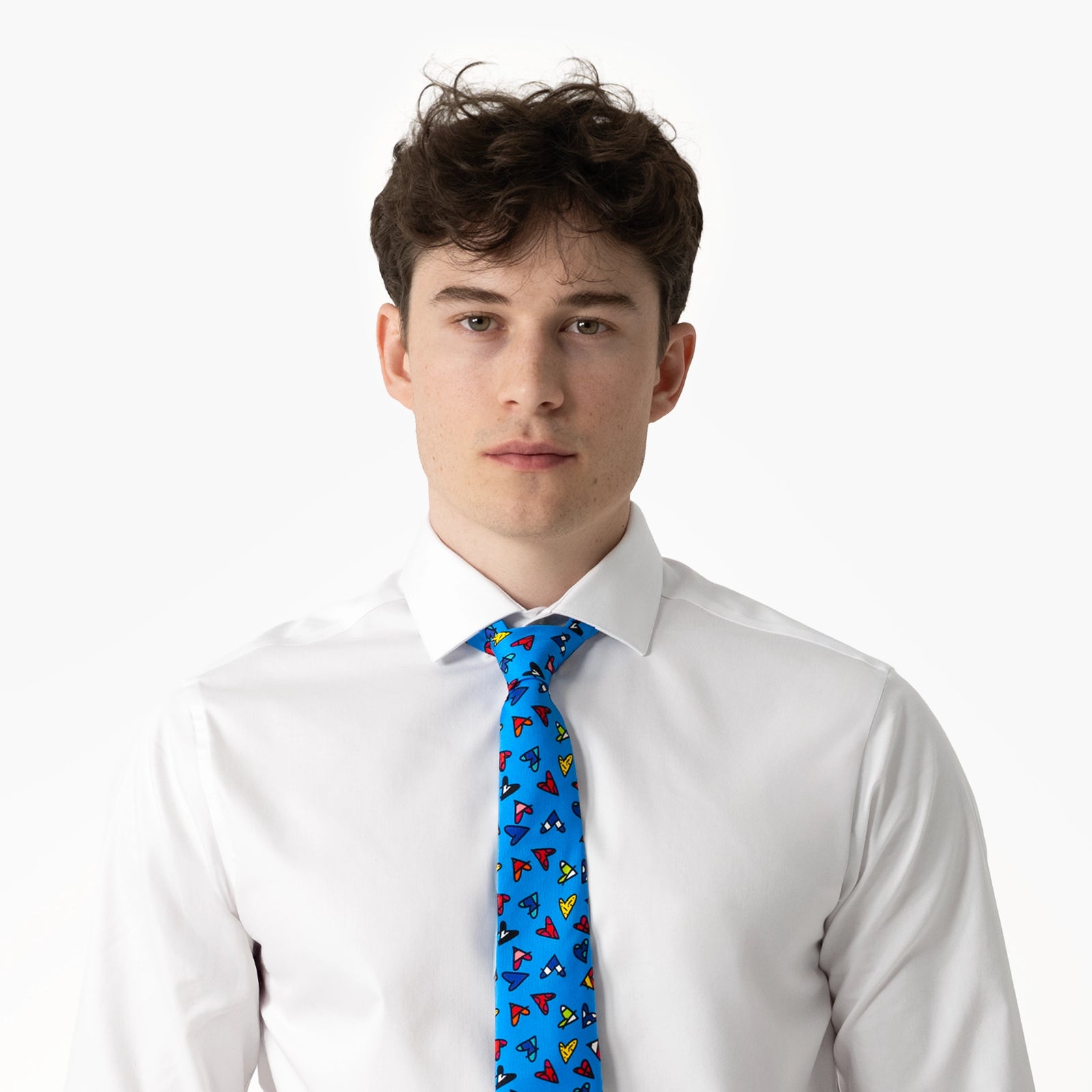 Hearts (Cyan) Britto Neck Tie
