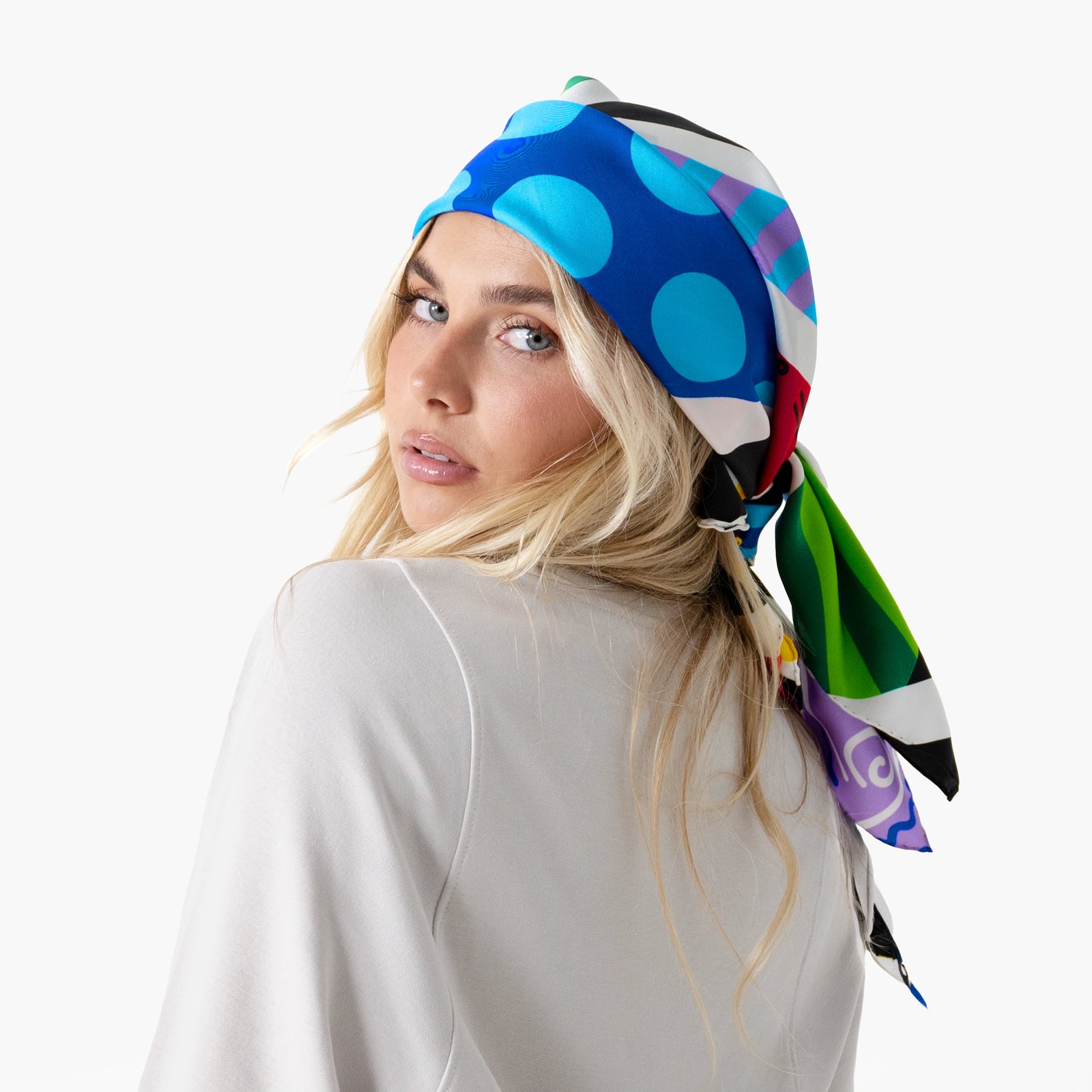 Midnight Britto Silk Scarf