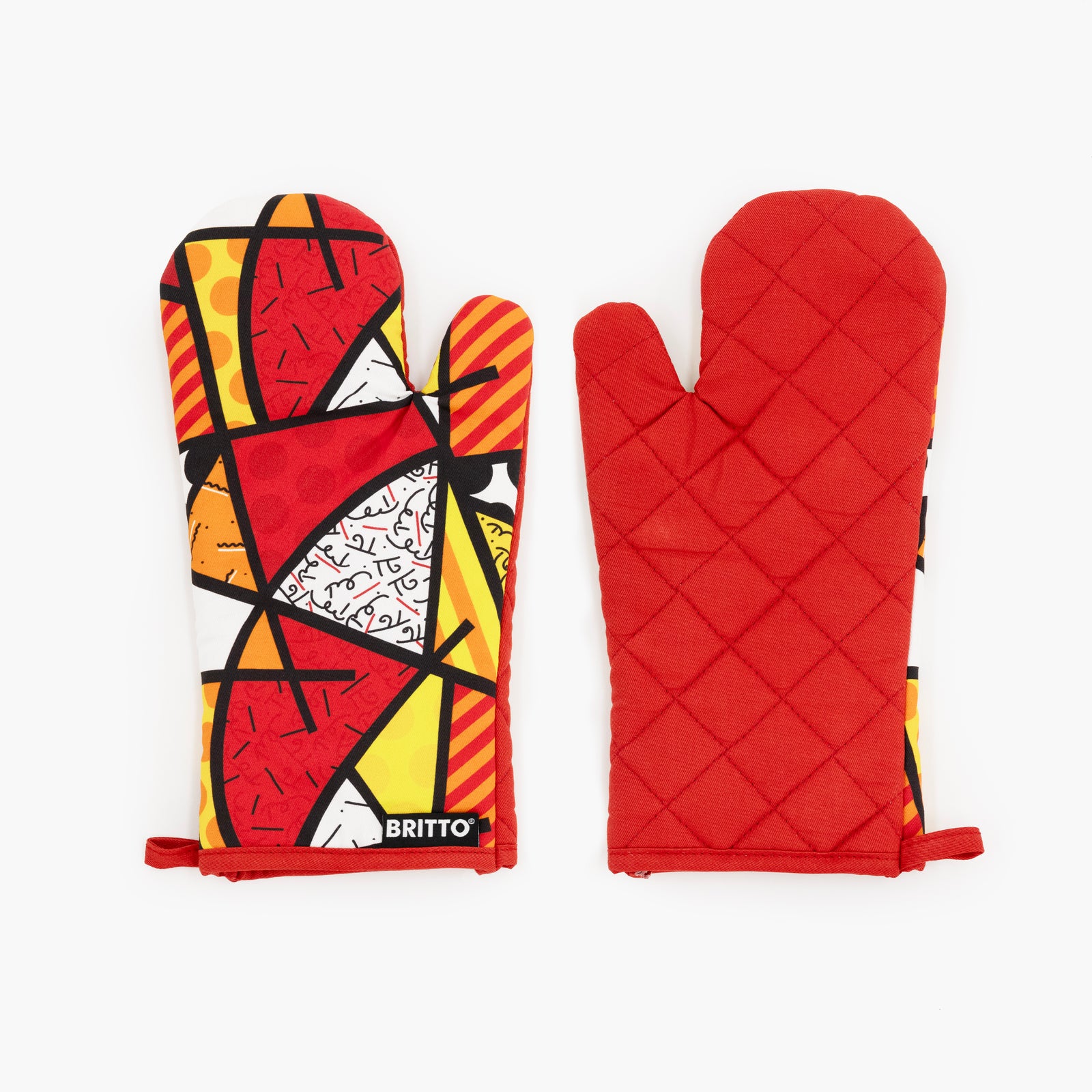 red landscape britto oven mitt colorful decorative collectible gift idea