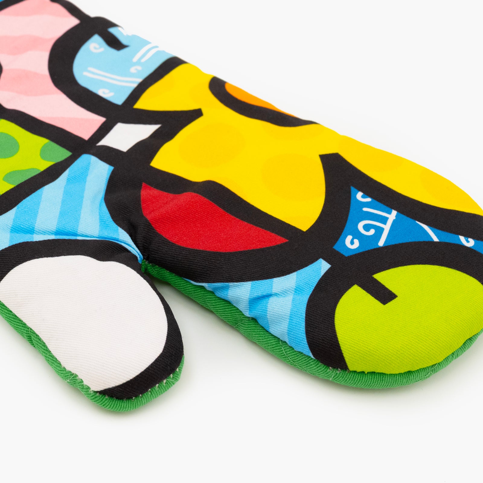 Romero Britto botanical britto oven mitt pot contemporary pop art piece