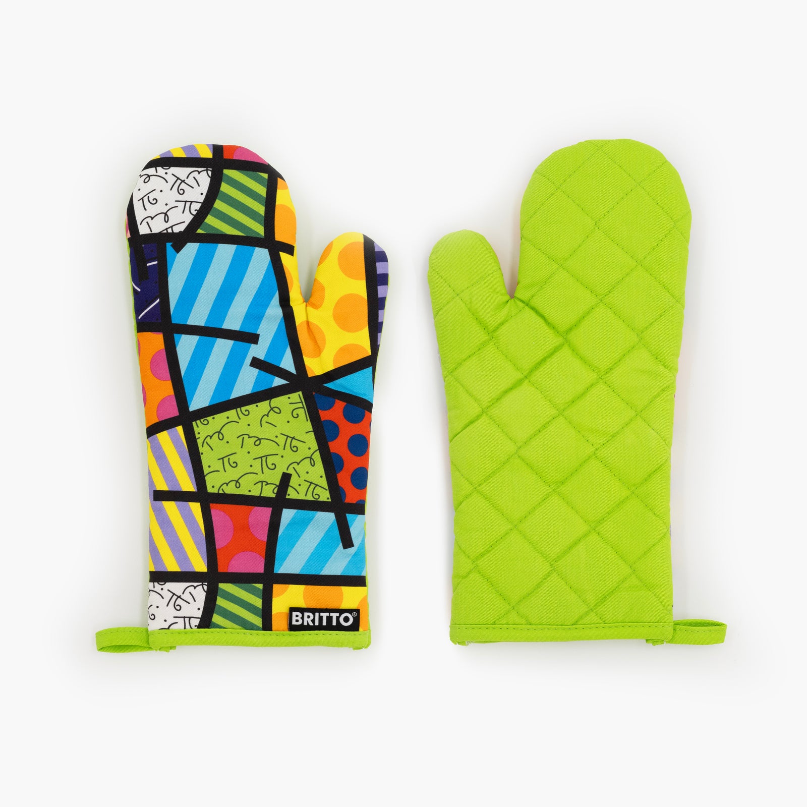 lime green landscape britto oven colorful decorative collectible gift idea
