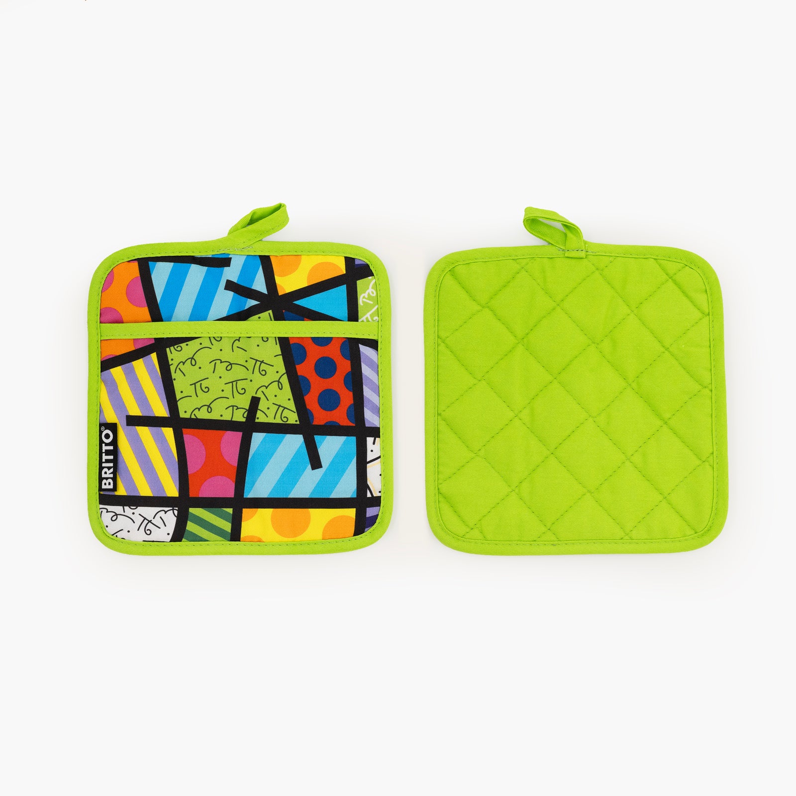 modern pop art lime green landscape britto oven vibrant home decor