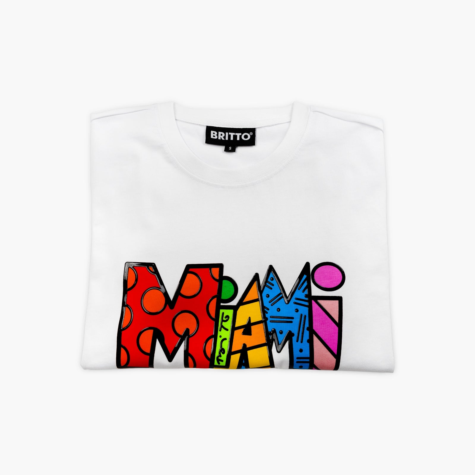 Miami White Britto T-Shirt For Men