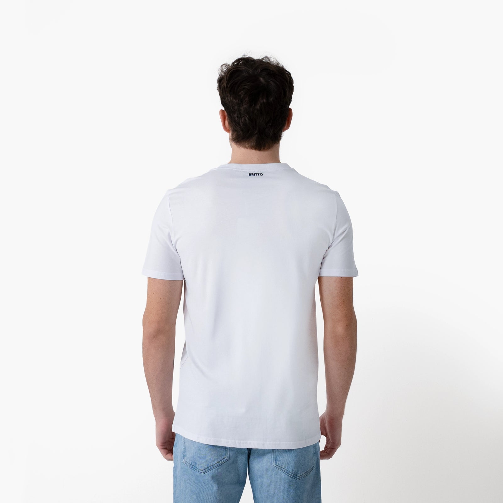Miami White Britto T-Shirt For Men