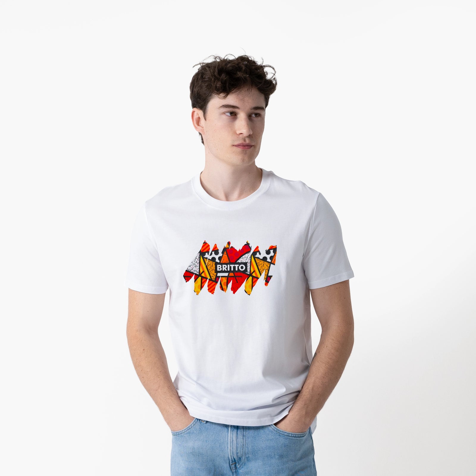 Red Landscape Britto T-Shirt For Men