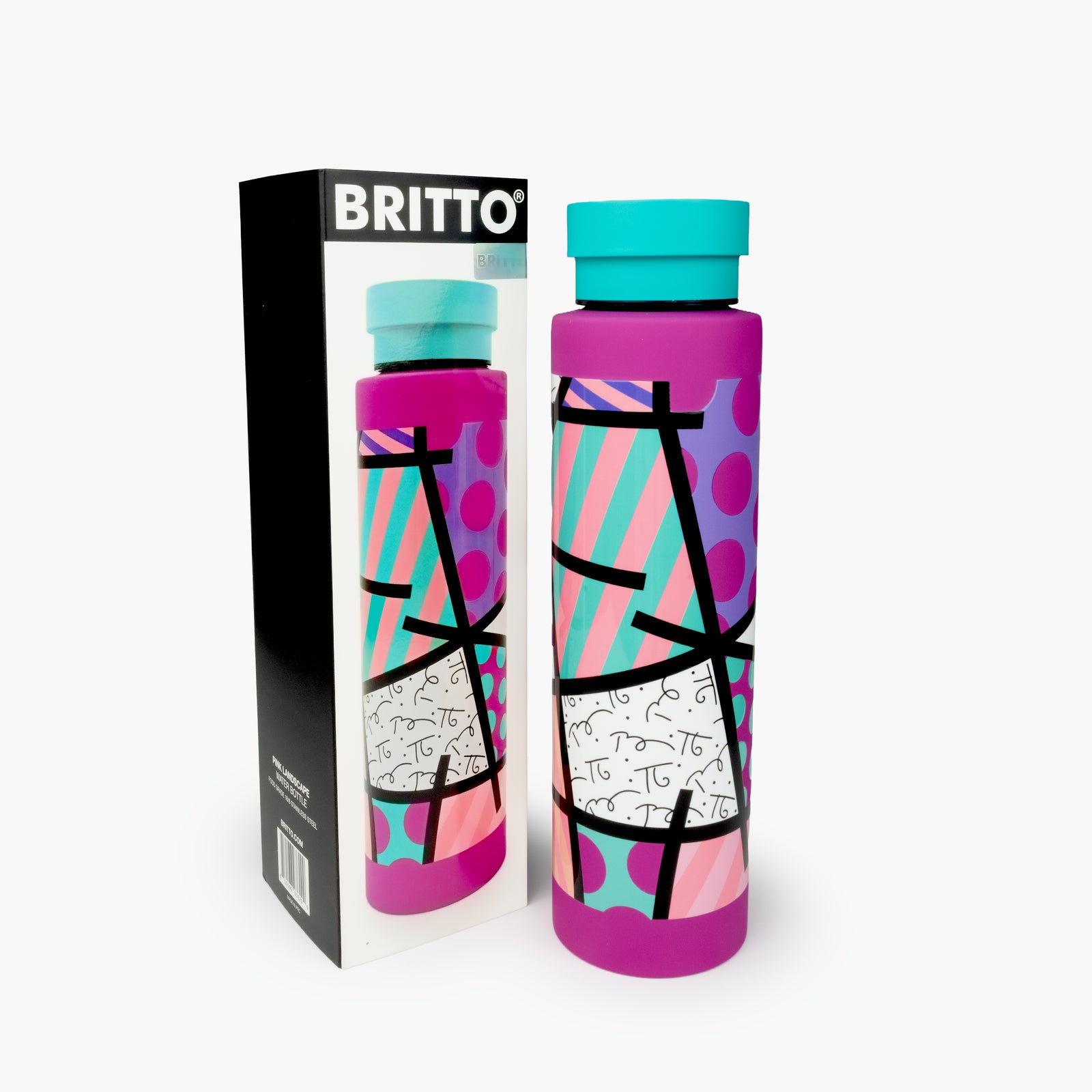 Pink Landscape Britto Water Bottle