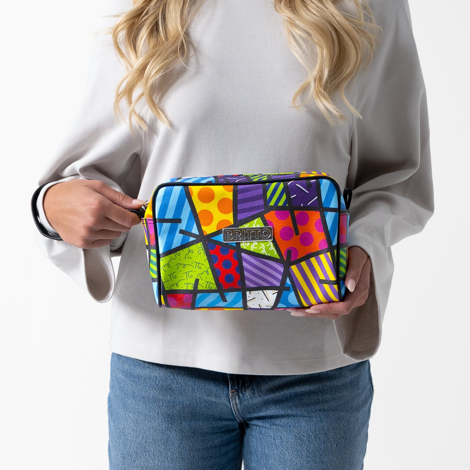 Romero Britto green landscape britto eco leather colorful pop art design