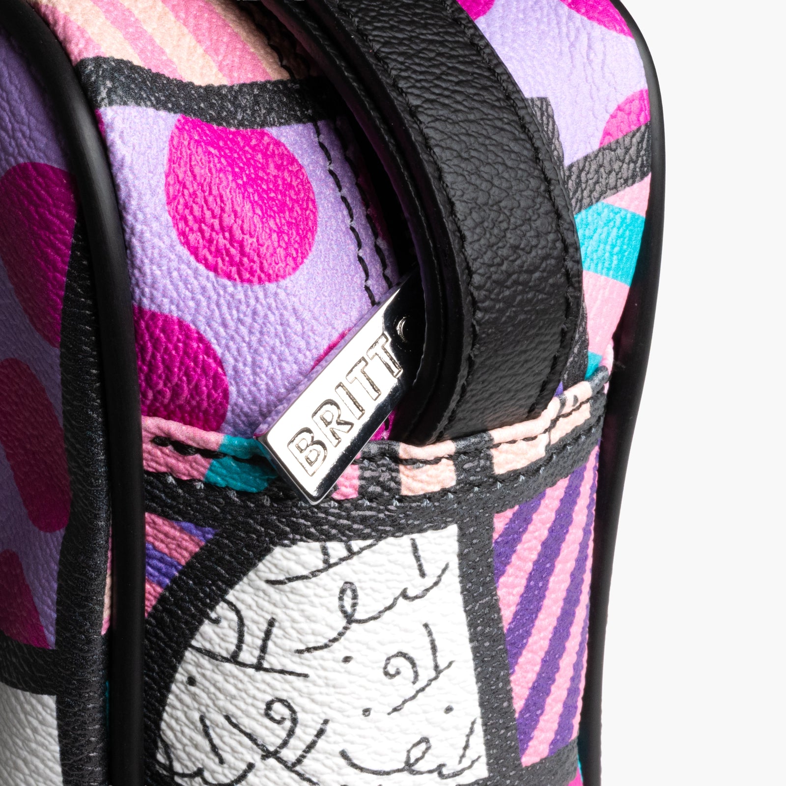 pink landscape britto eco leather artistic colorful design collectible