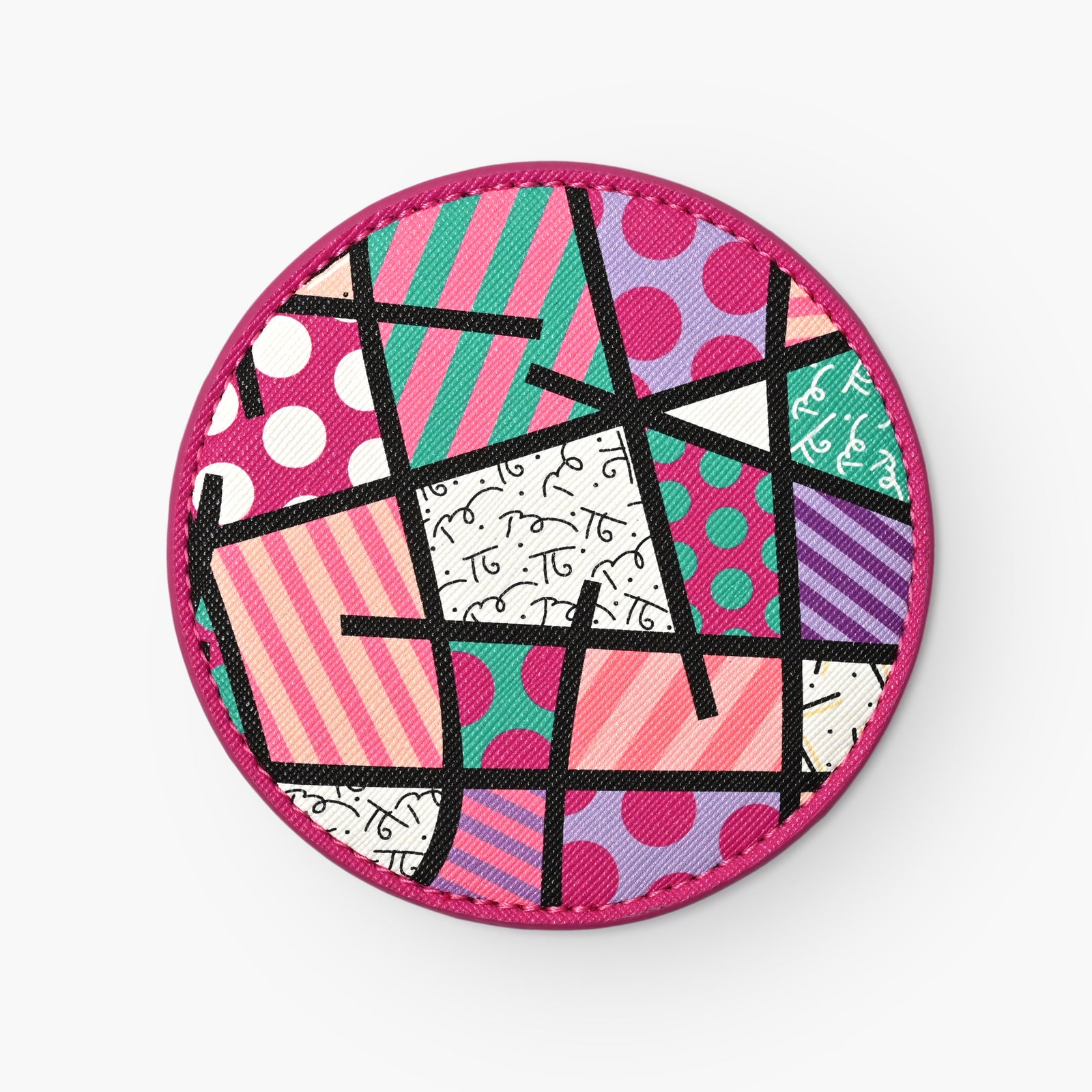 Pink Landscape Britto Round Coasters