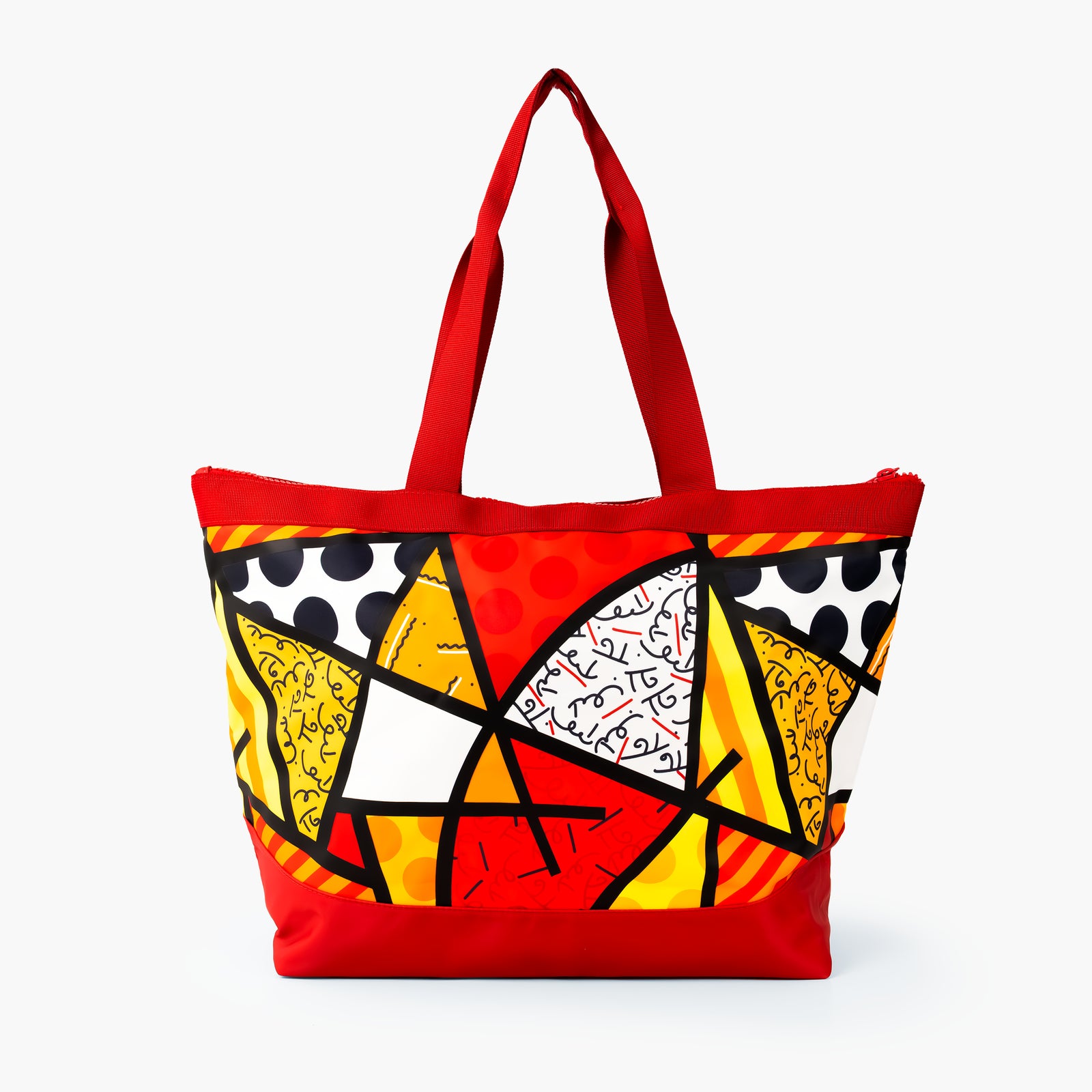 Red Landscape Britto Tote Bag