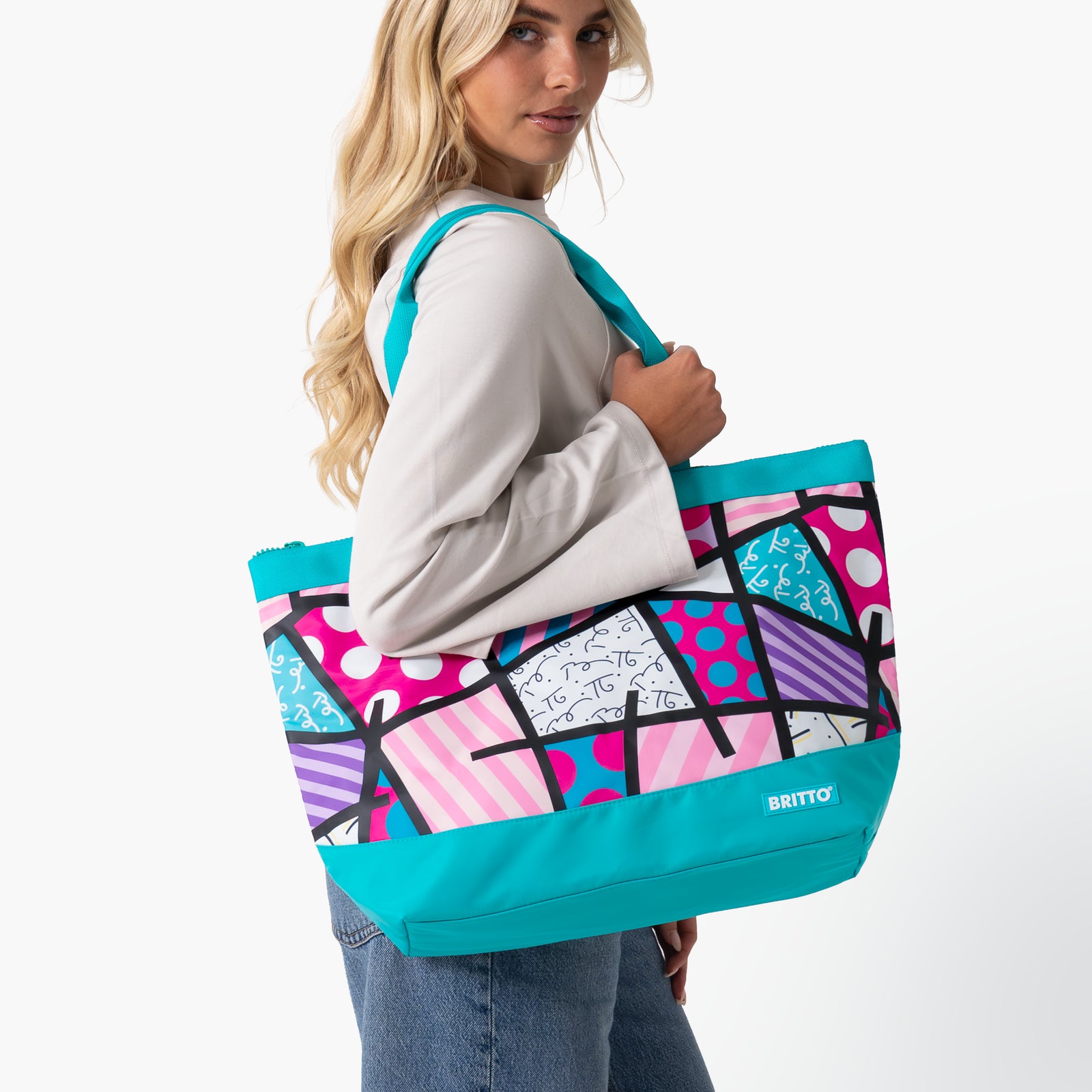 Pink Landscape Britto Tote Bag