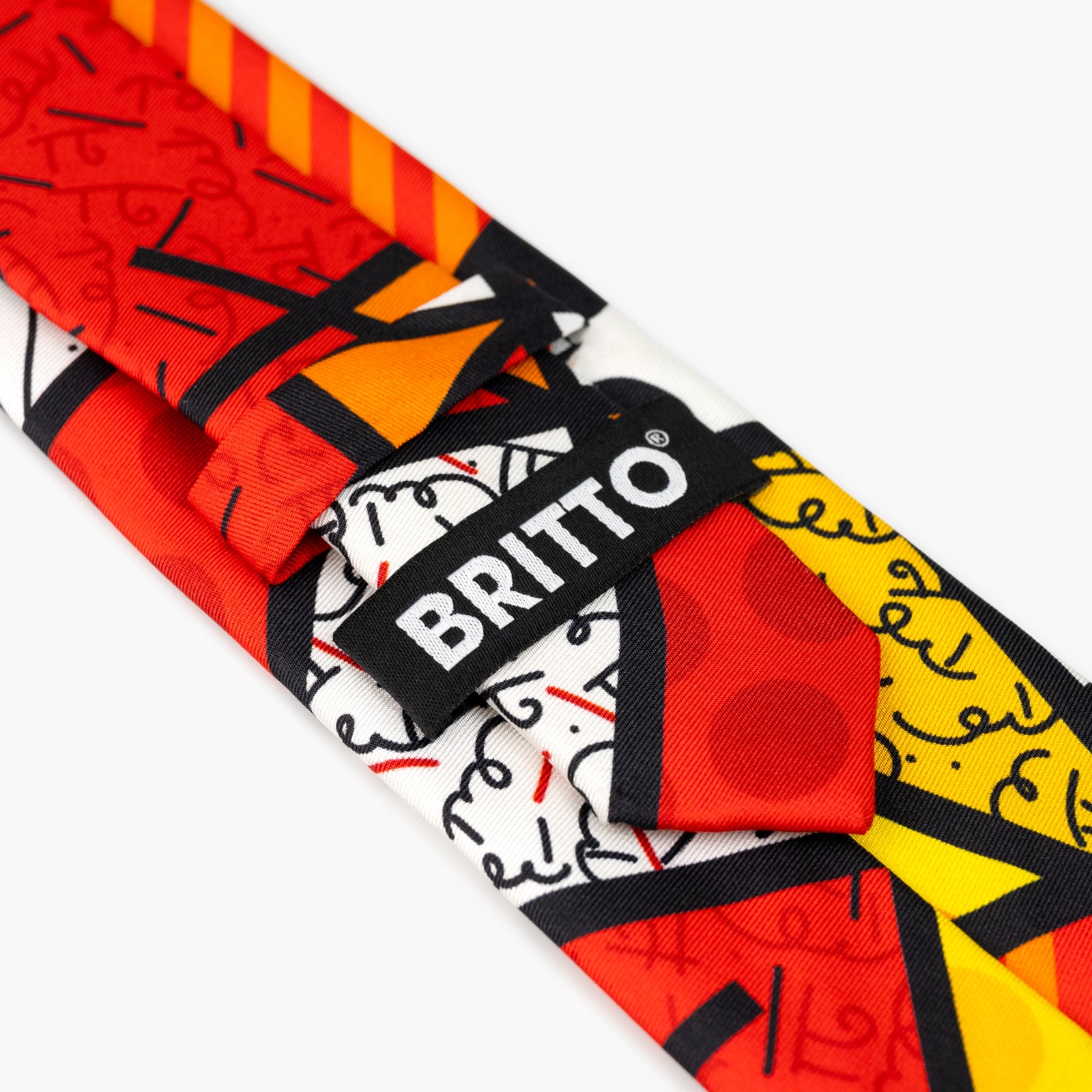 Red Landscape Britto Neck Tie