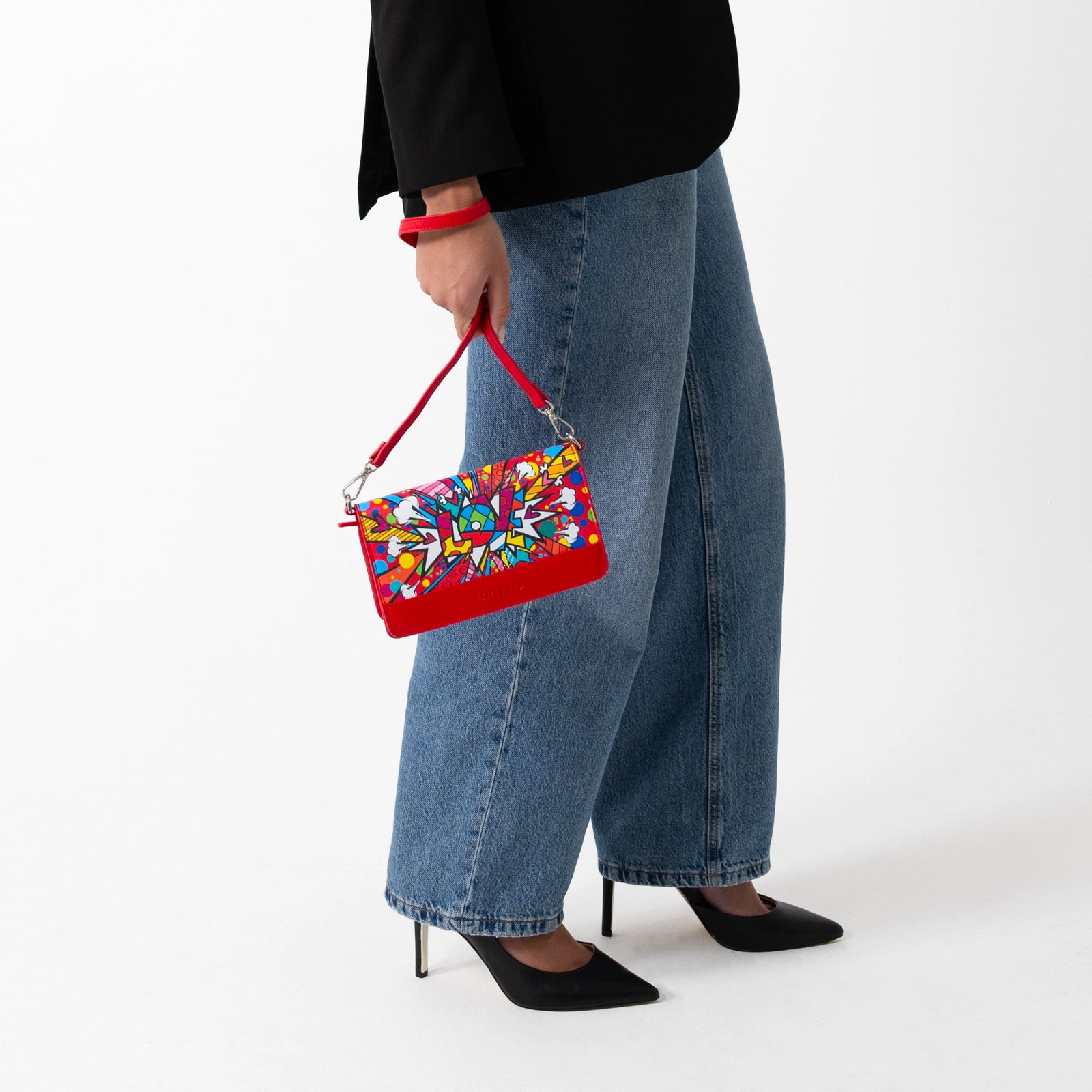 Love Burst Britto Eco Leather Crossbody Clutch