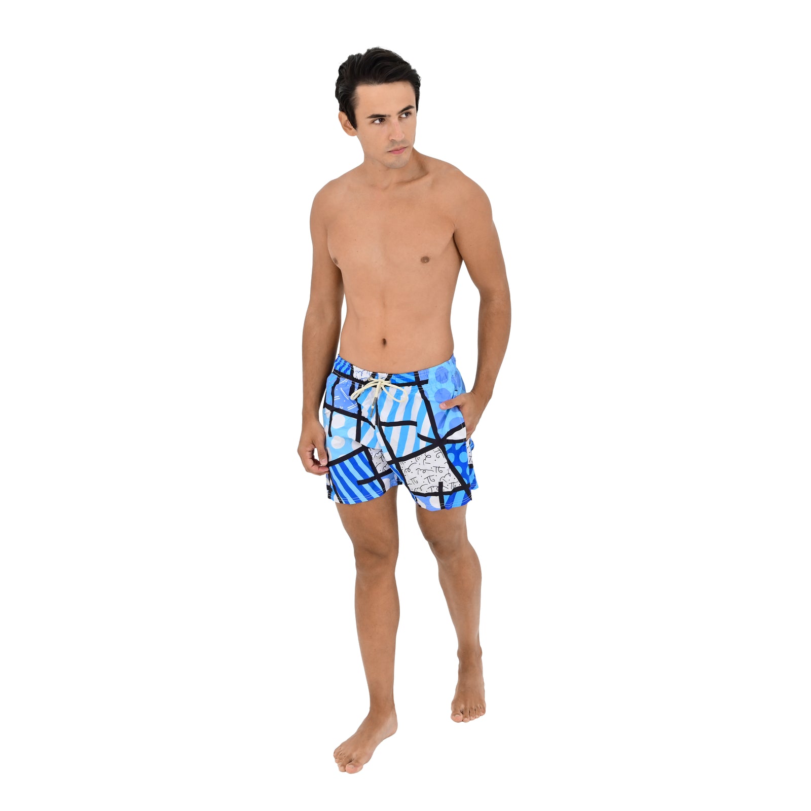 limited edition britto shorts blue colorful decorative collectible gift idea