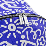 BRITTO® Vegan Leather Backpack Small - BLUE GRAFFITI