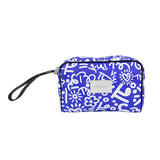 BRITTO® Eco Leather Toiletry Bag - BLUE GRAFFITI
