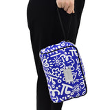 BRITTO® Eco Leather Toiletry Bag - BLUE GRAFFITI