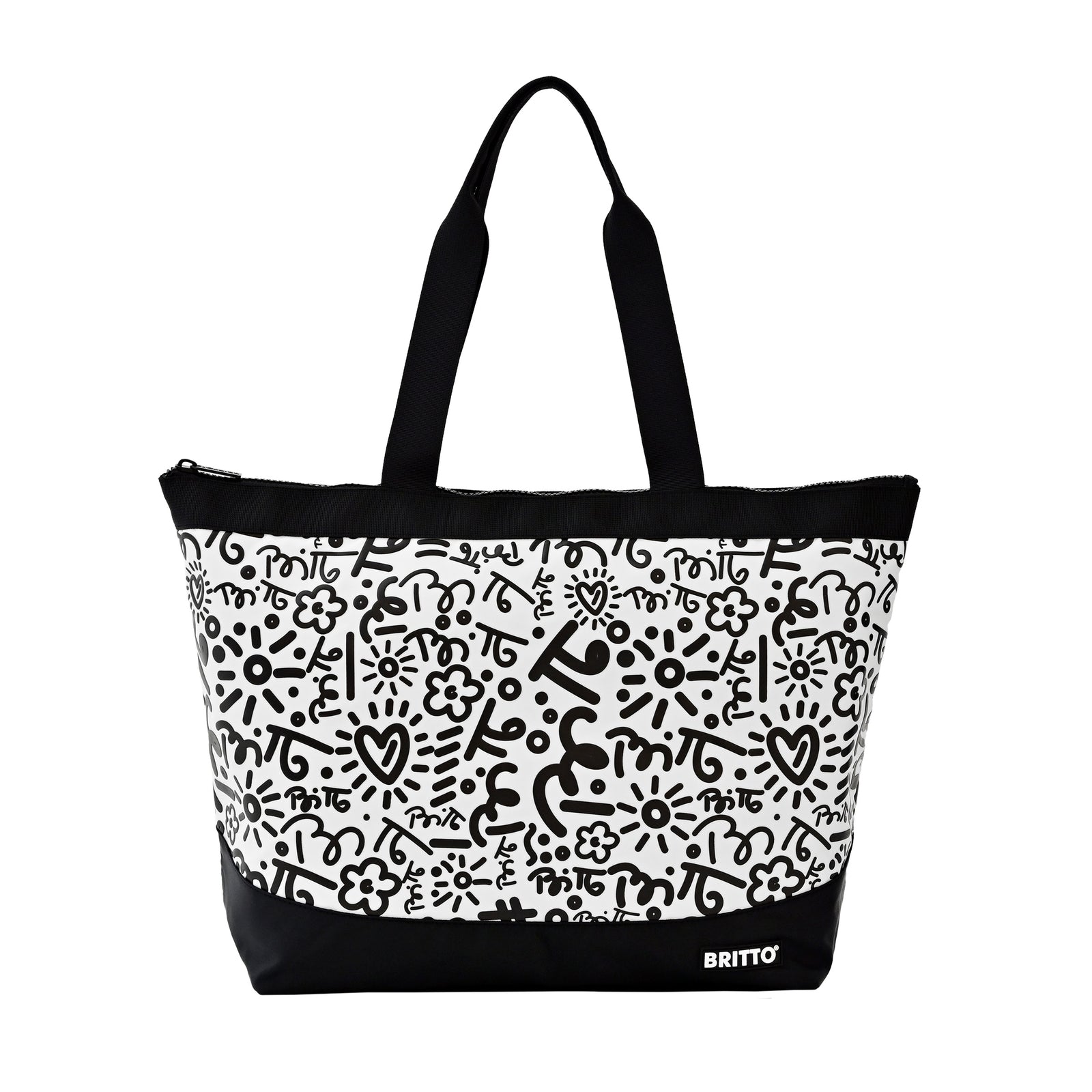 Graffiti Black Britto Tote Bag
