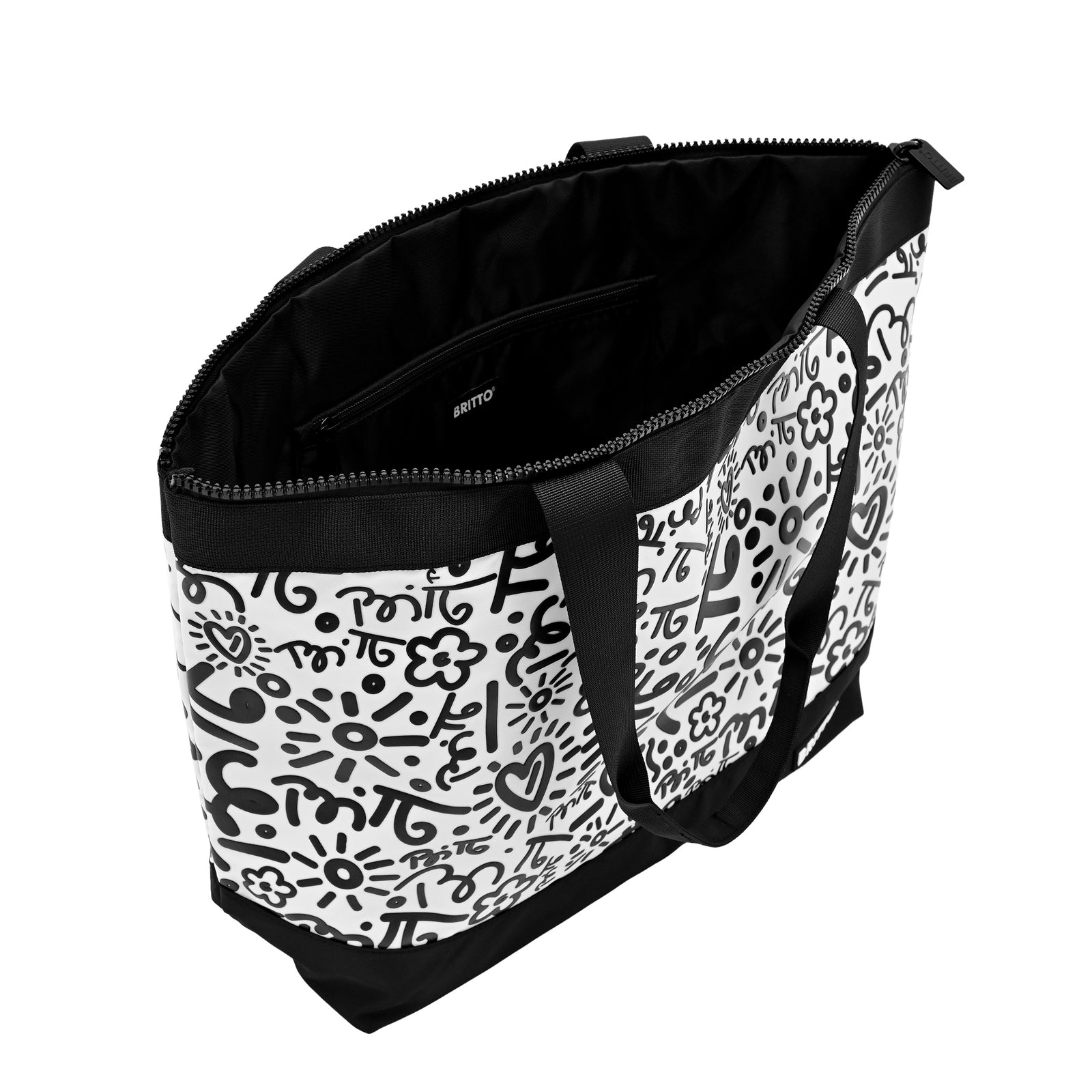 Graffiti Black Britto Tote Bag