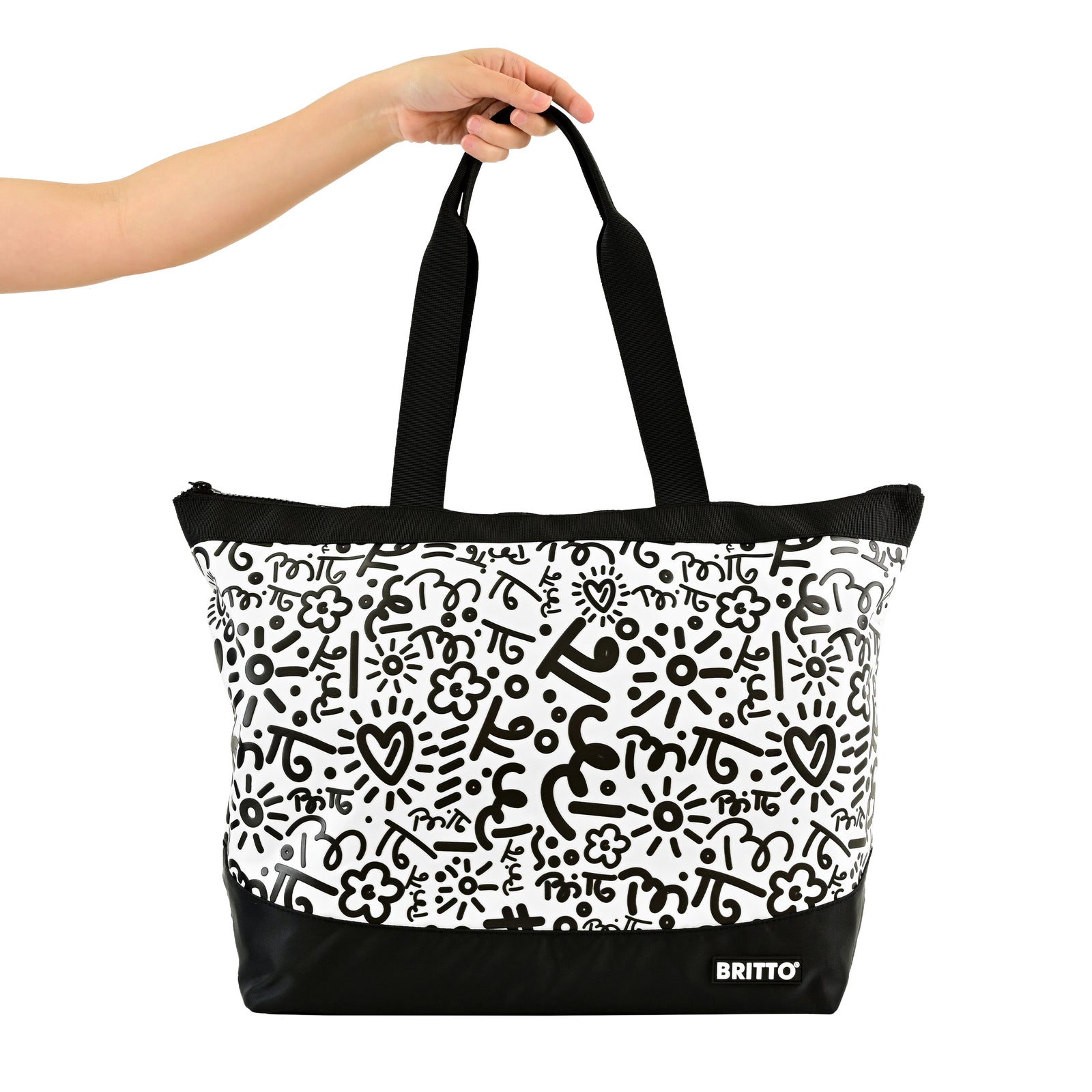 Graffiti Black Britto Tote Bag
