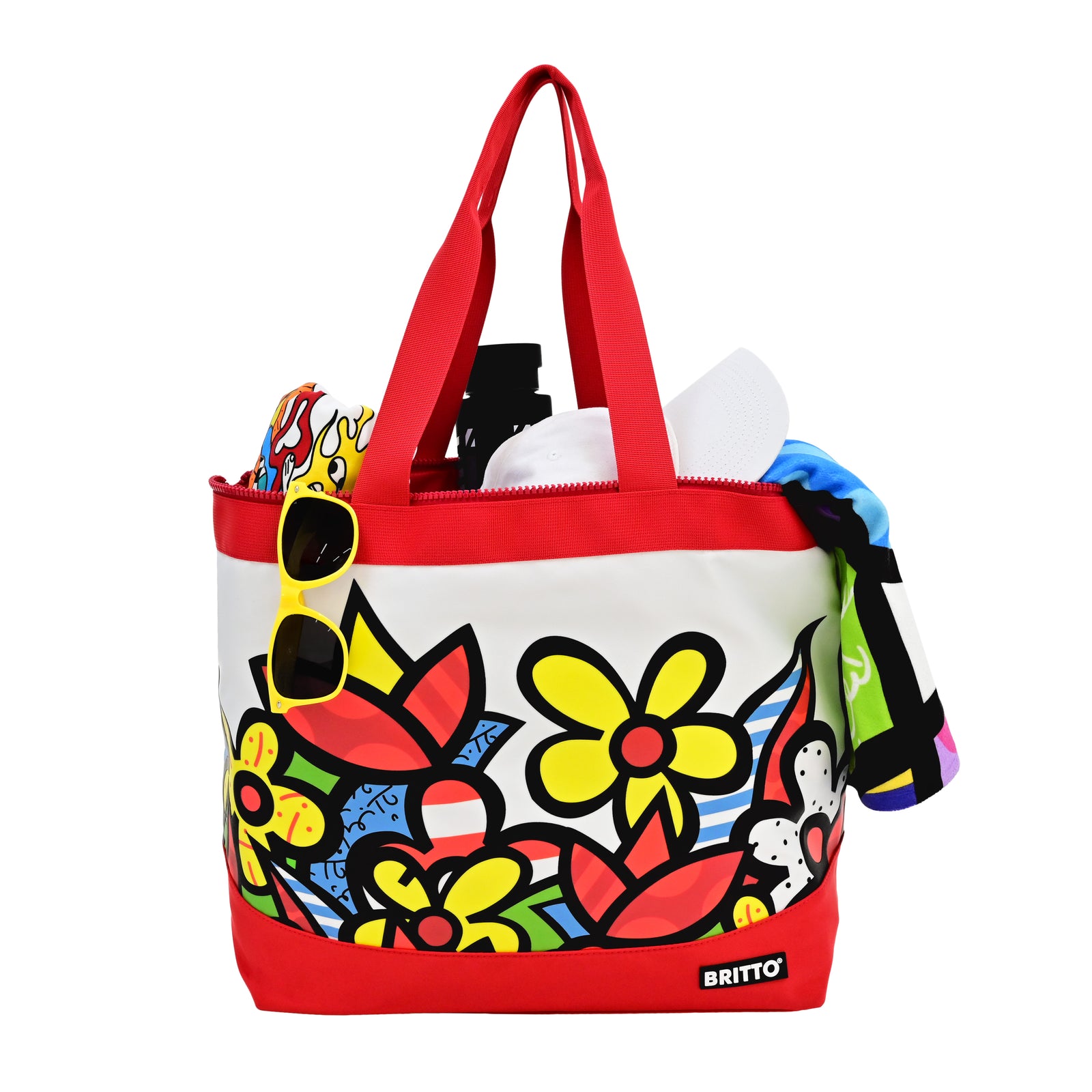 Flowers Britto Tote Bag