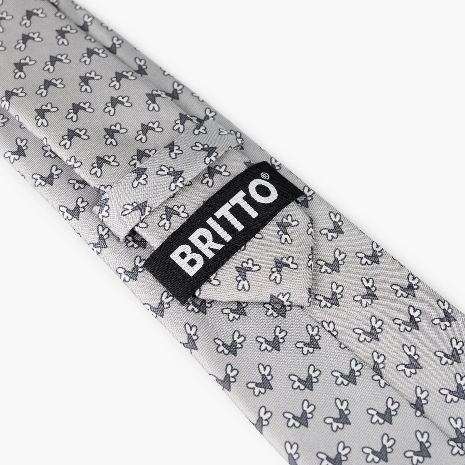 Silver Flying Hearts Britto Tie