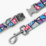BRITTO® PET Collar and Leash  - Pink Landscape