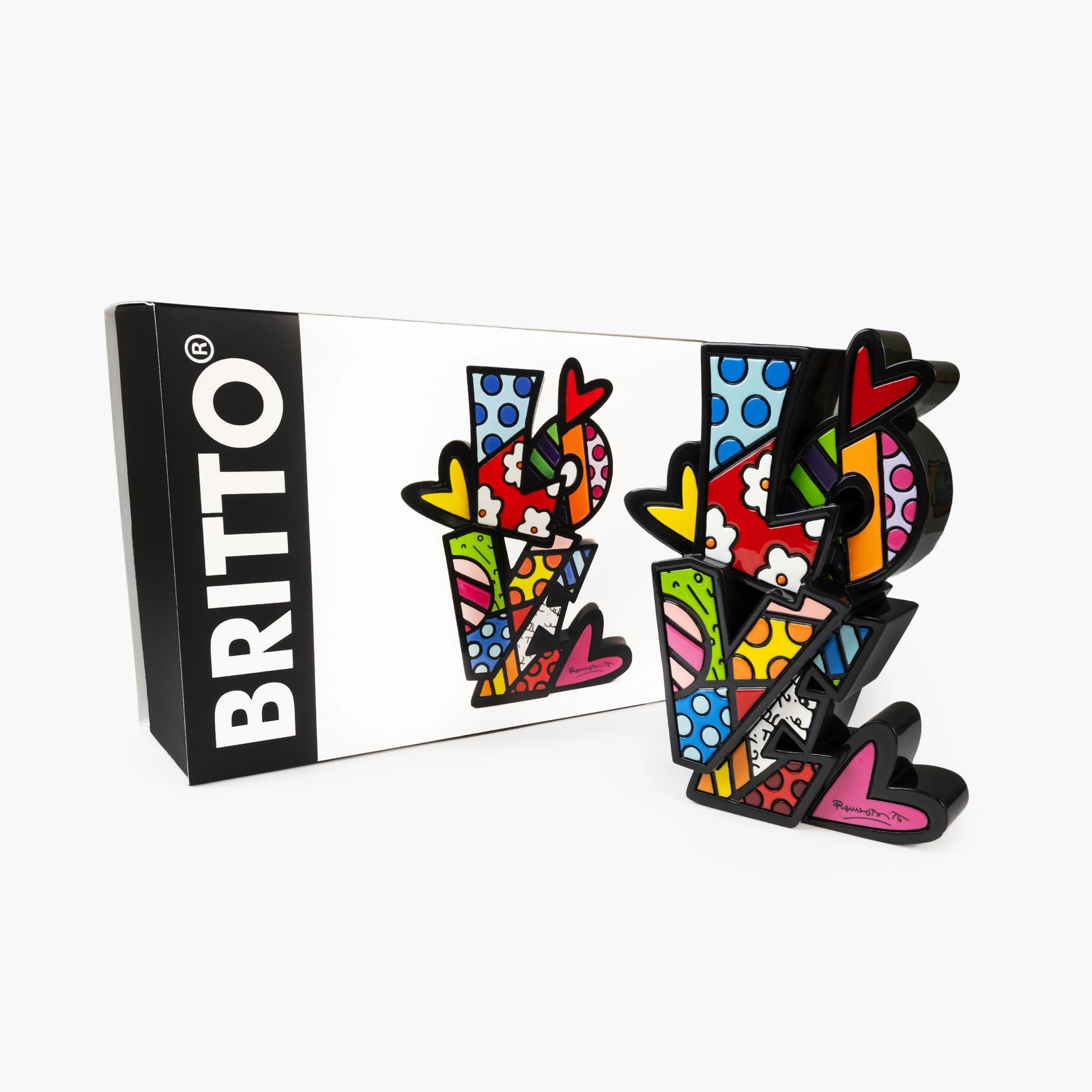 Romero Britto love word britto collectible figurine contemporary pop art piece