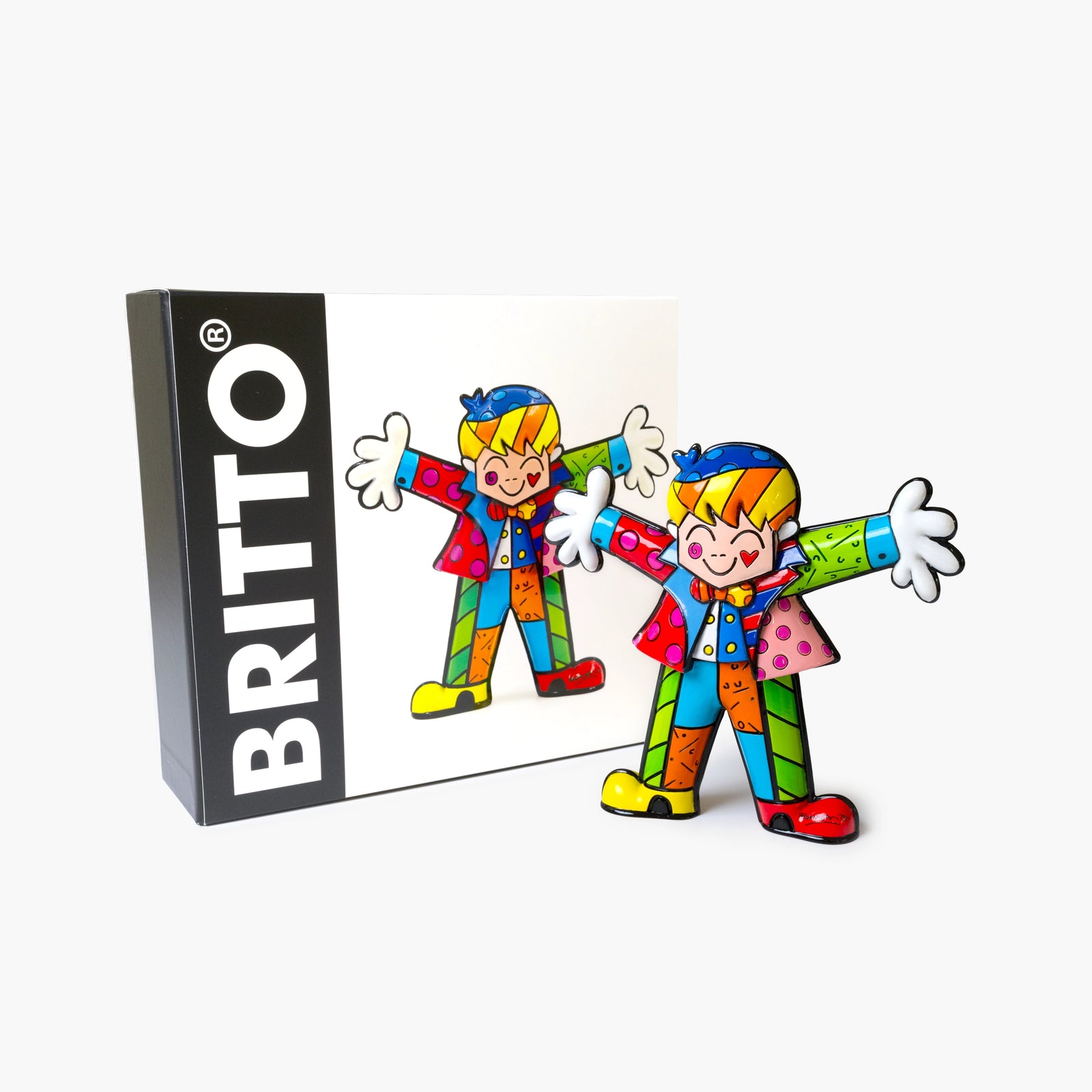 Romero Britto hug boy britto collectible figurine contemporary pop art piece