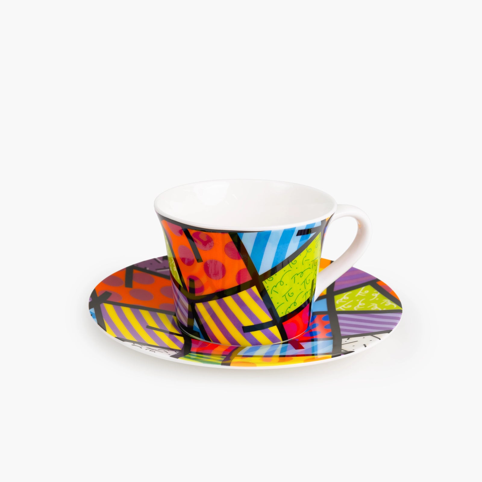Green Landscape - Britto Tea Cup & Saucer Plate