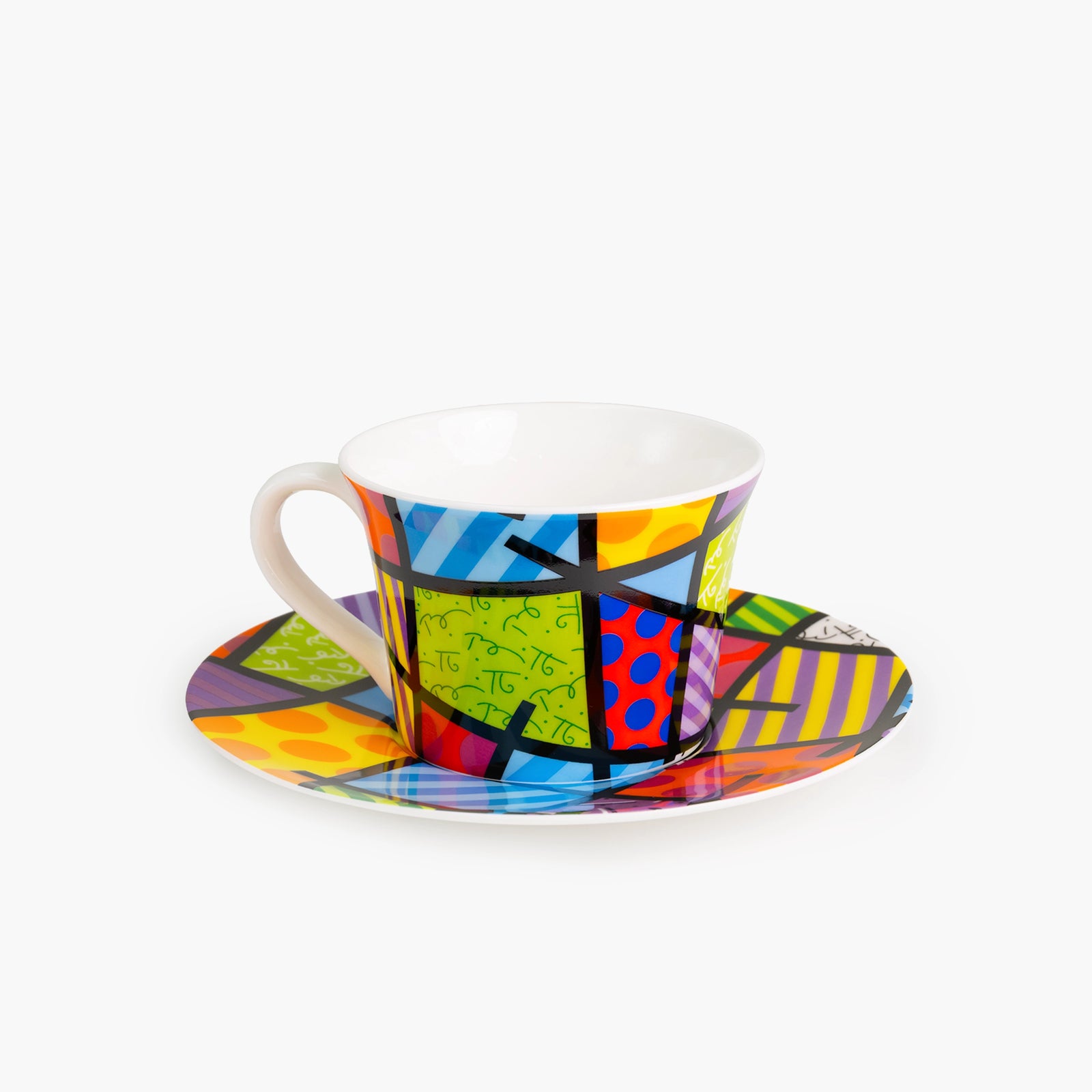 Green Landscape - Britto Tea Cup & Saucer Plate
