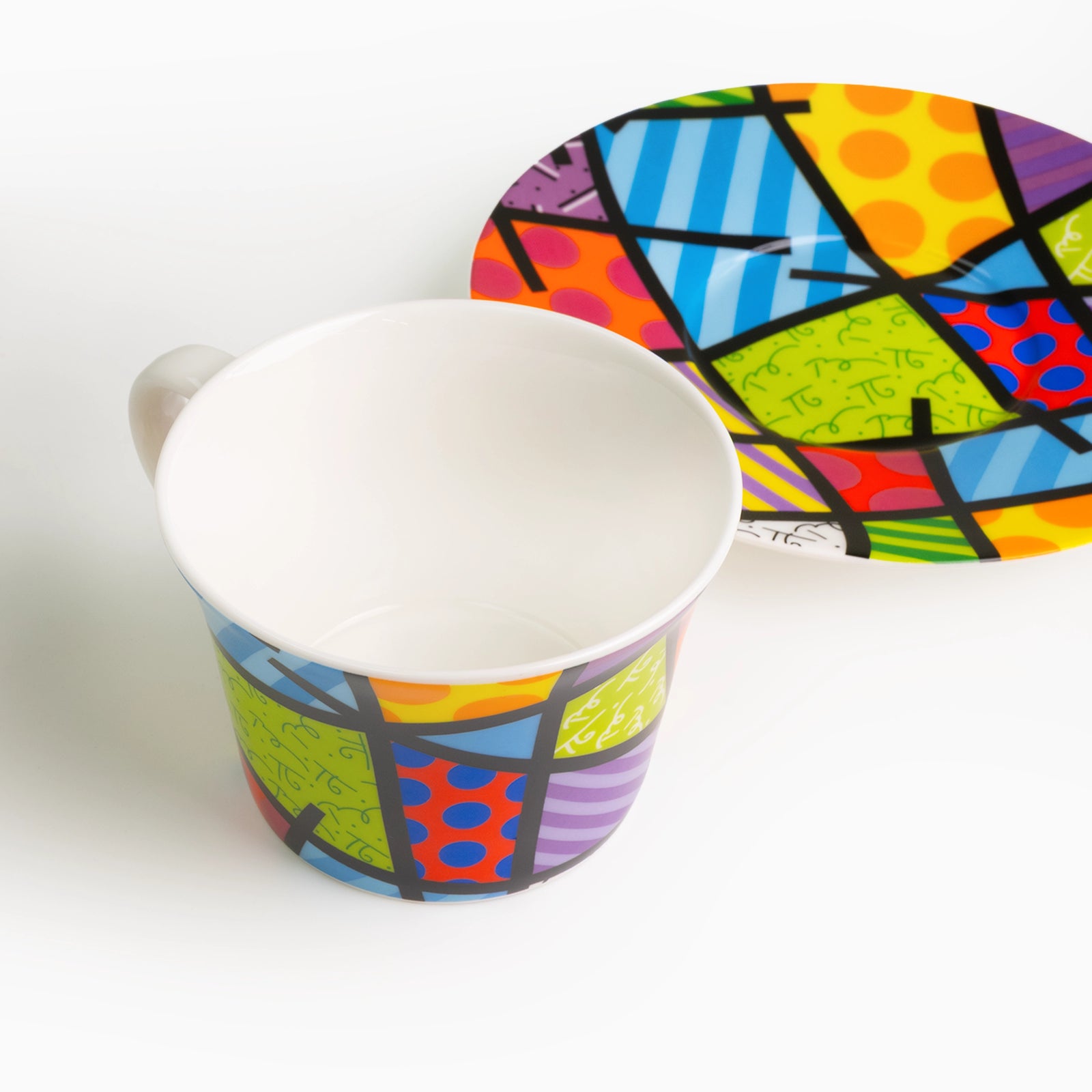 Green Landscape - Britto Tea Cup & Saucer Plate