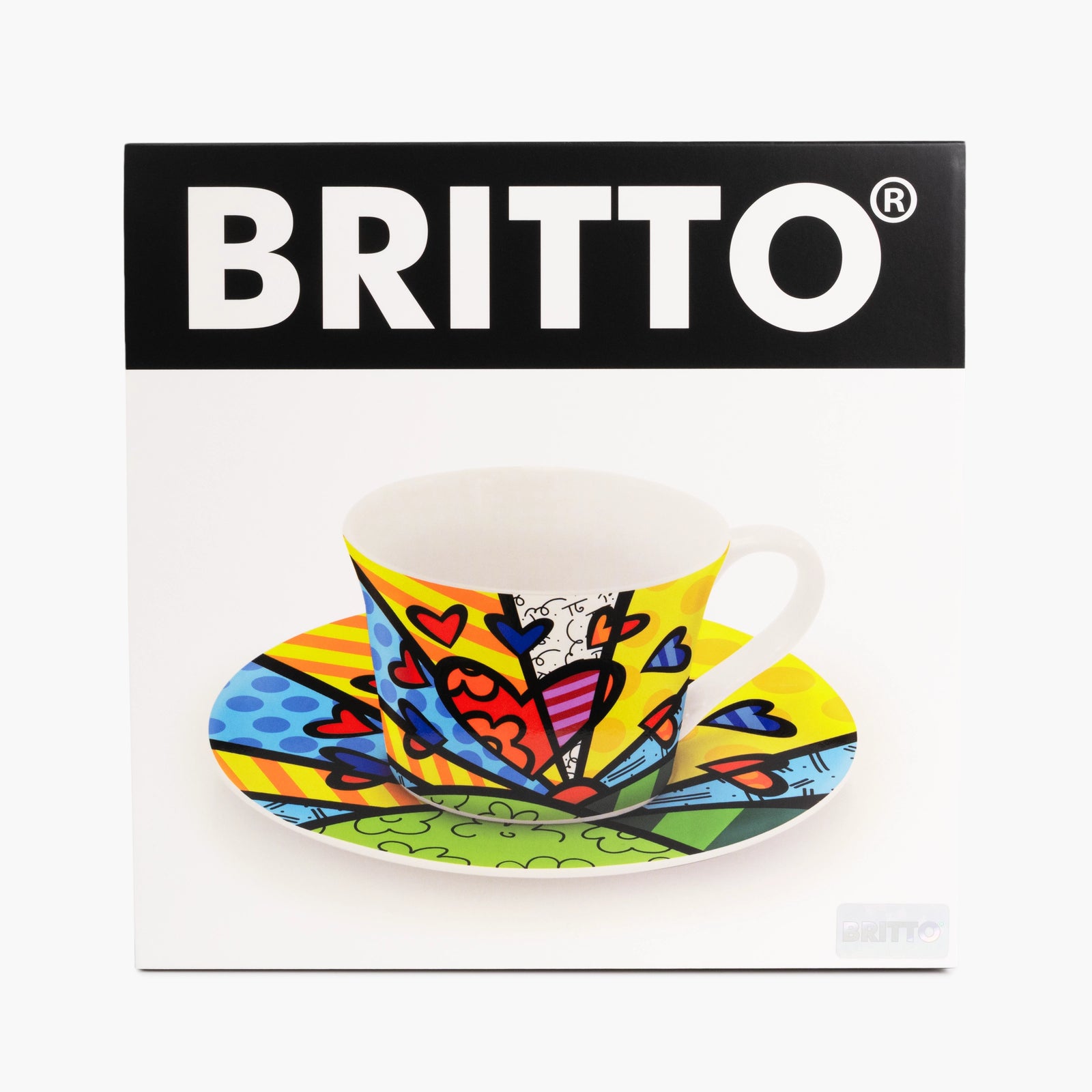 Green New Day - Britto Tea Cup & Saucer Plate