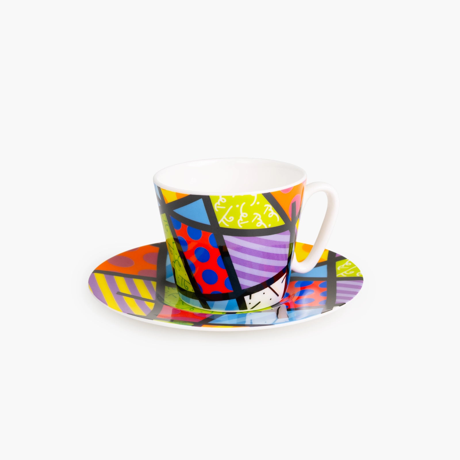 Green Landscape - Britto Espresso Coffee Cup & Saucer Plate