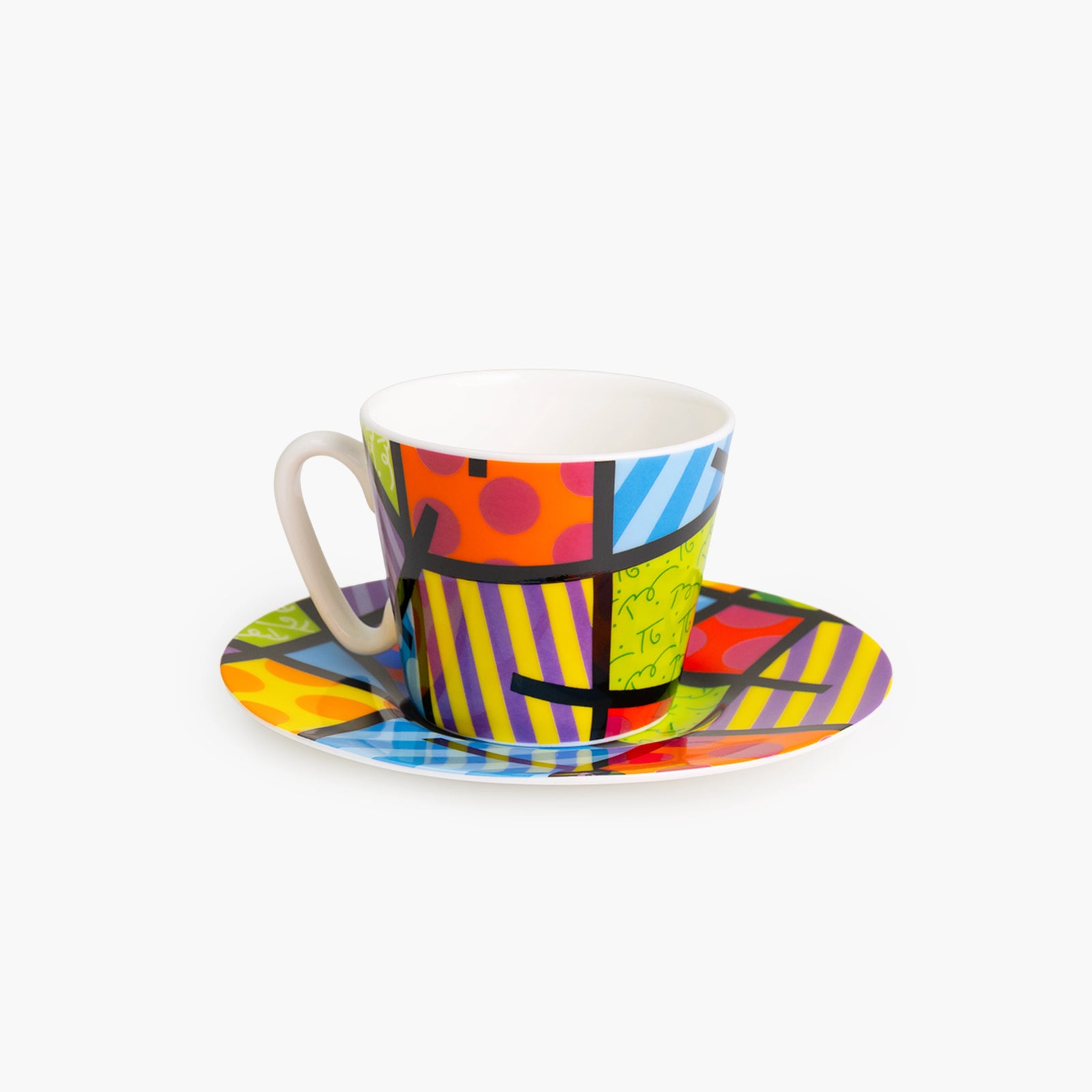 Green Landscape - Britto Espresso Coffee Cup & Saucer Plate