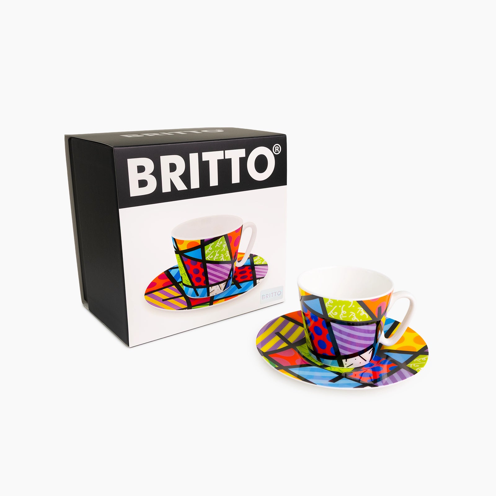 Green Landscape - Britto Espresso Coffee Cup & Saucer Plate
