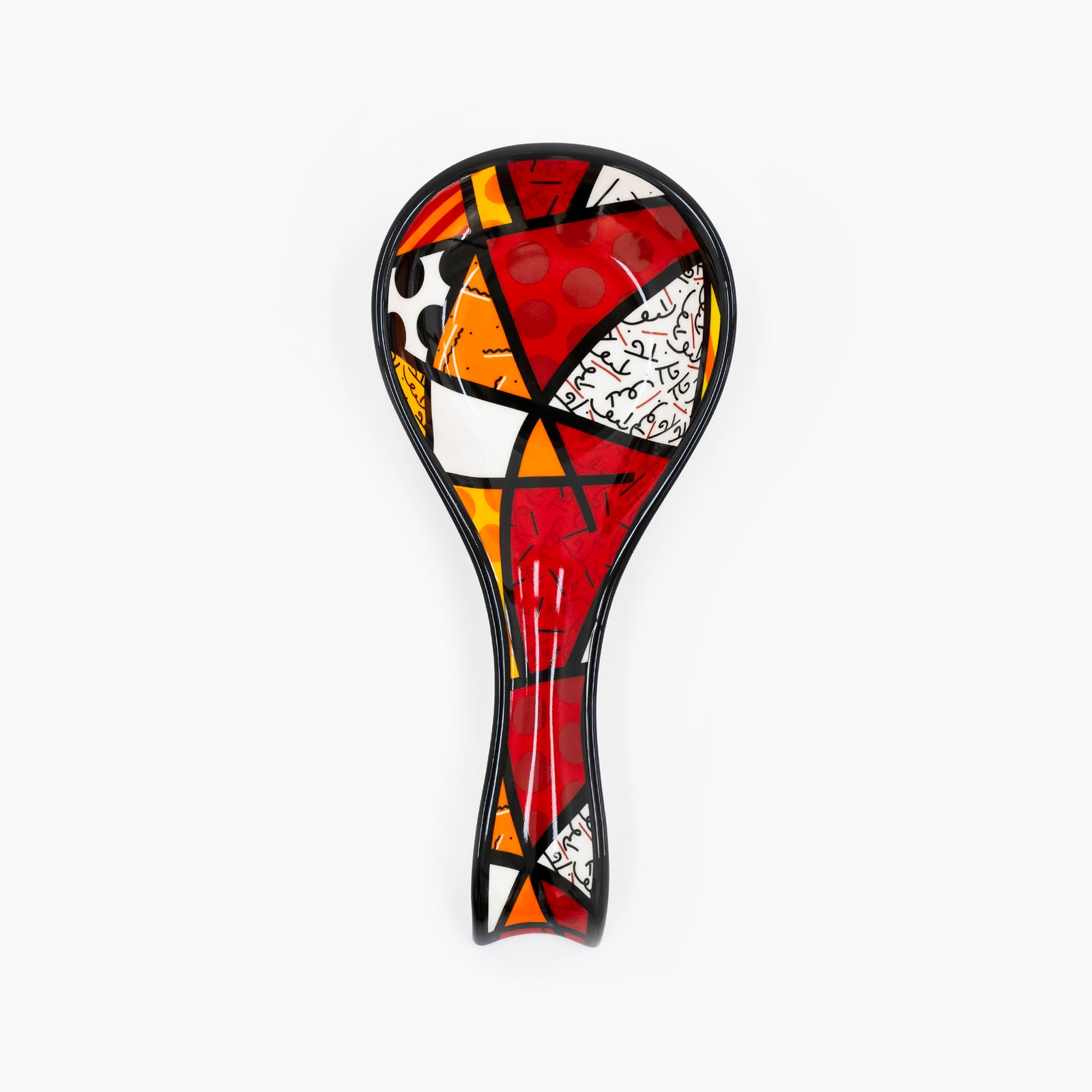 modern pop art red landscape britto spoon rest vibrant home decor