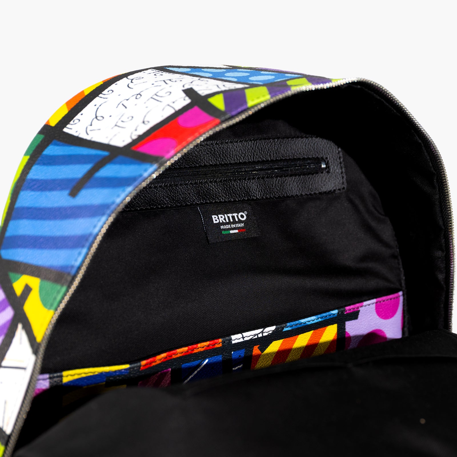 Colorful Landscape Britto Eco Leather Large Backpack
