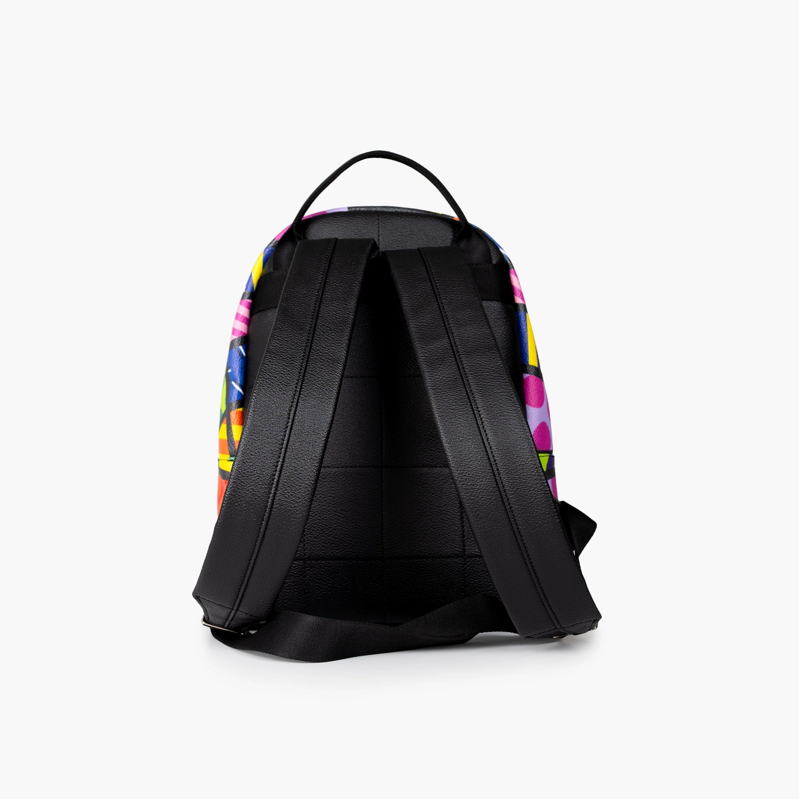 Colorful Landscape Britto Eco Leather Small Backpack