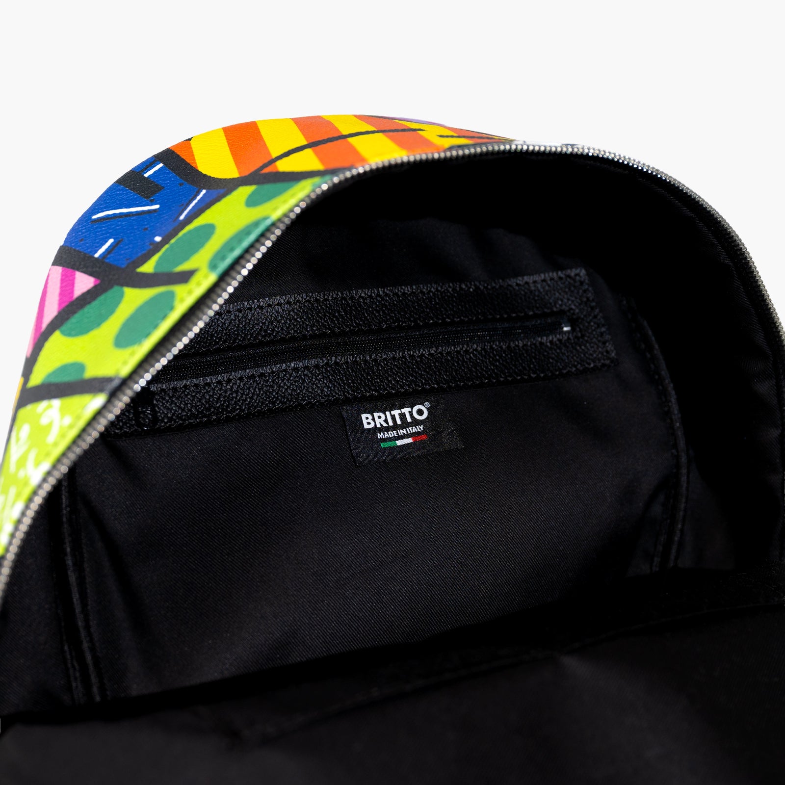 Colorful Landscape Britto Eco Leather Small Backpack
