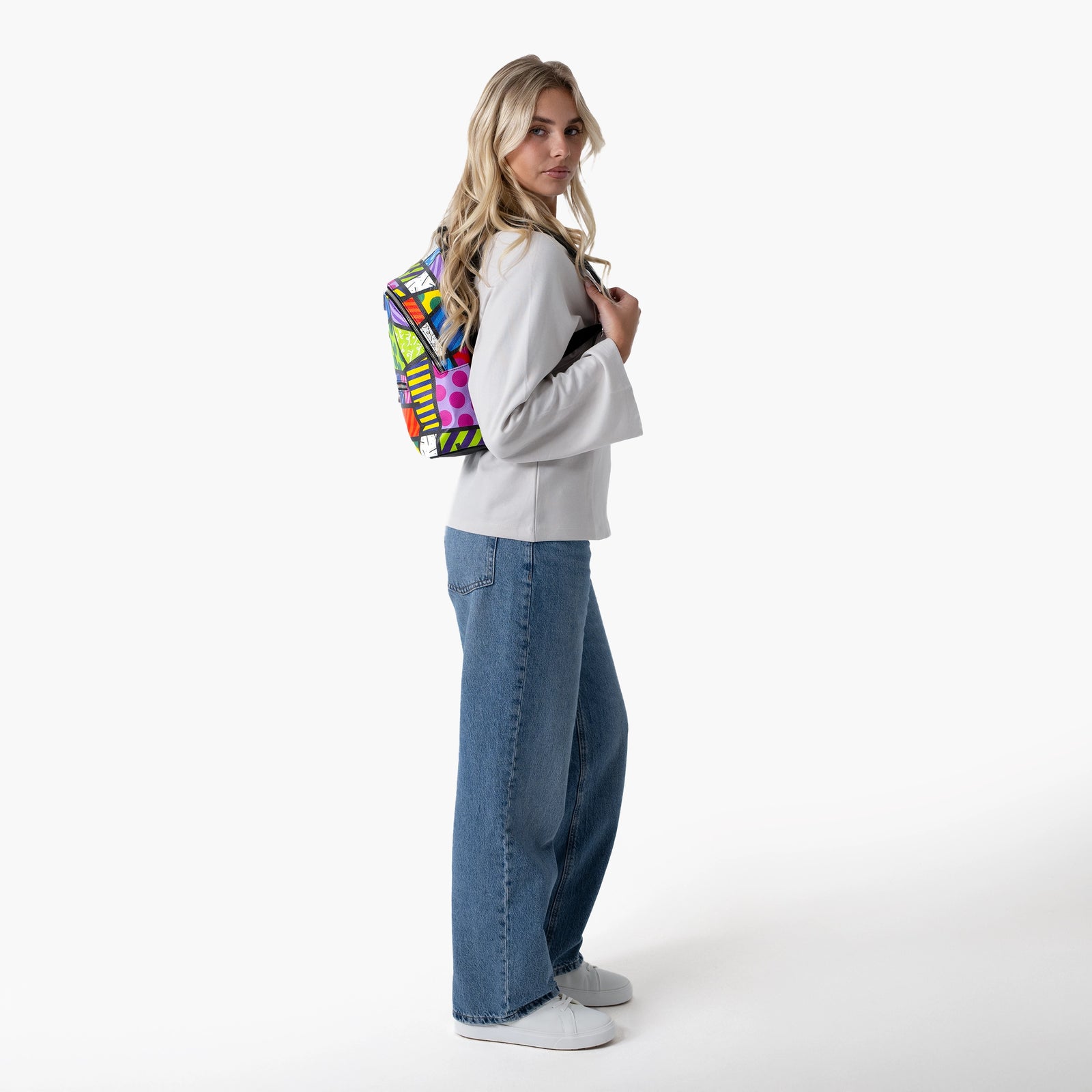 Colorful Landscape Britto Eco Leather Small Backpack