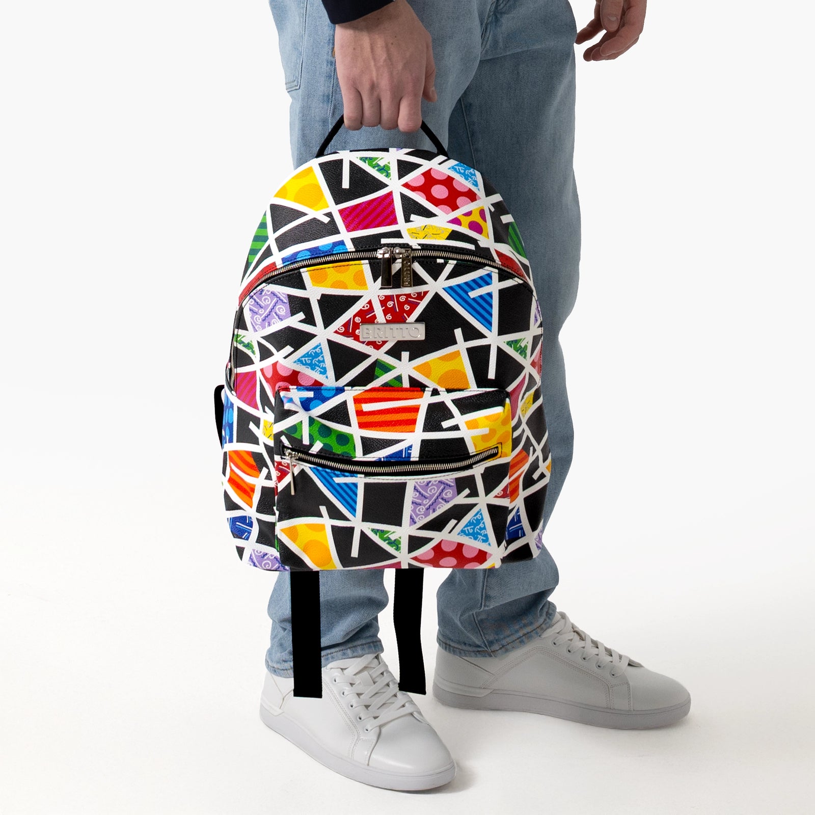 Midnight Landscape Britto Eco Leather Large Backpack