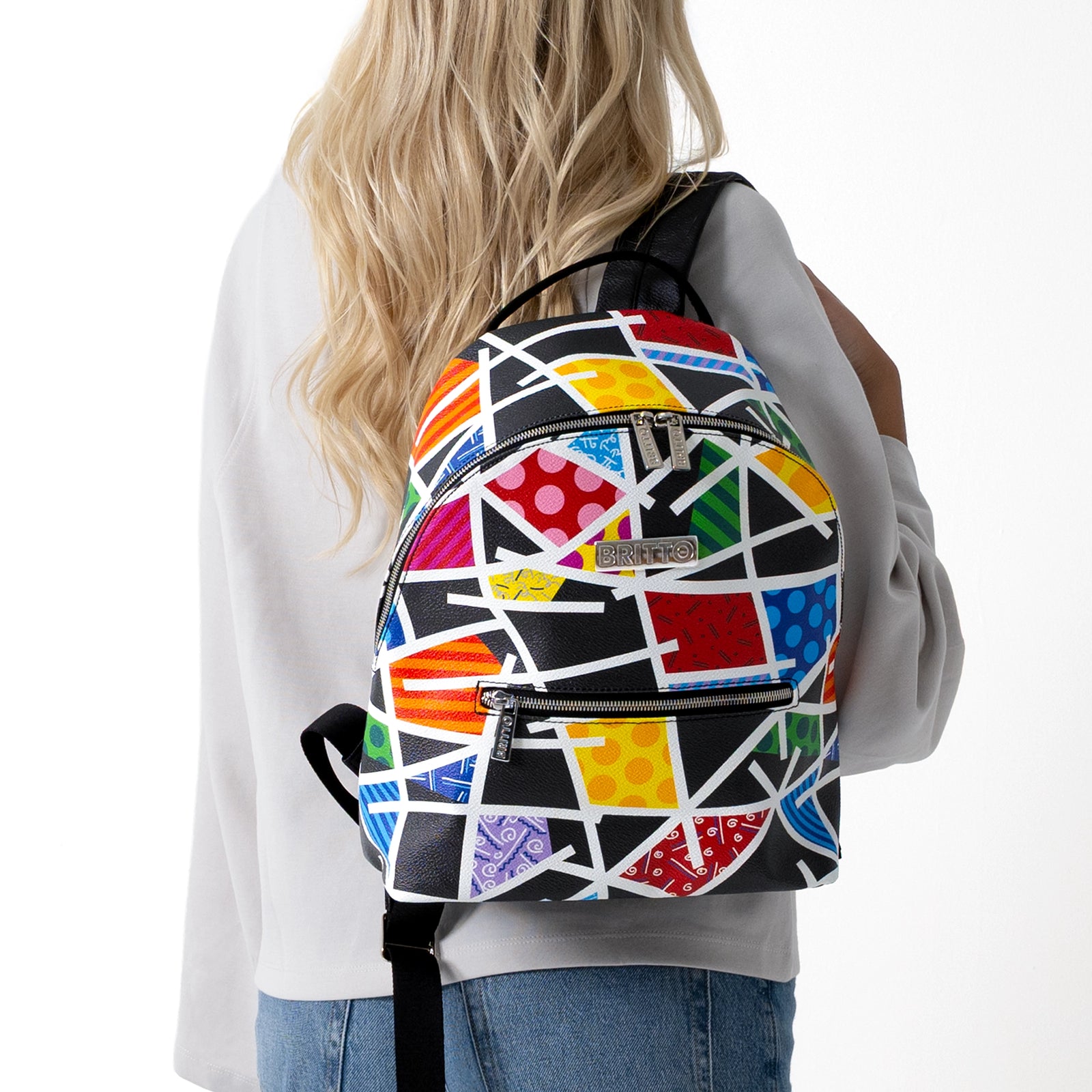 Midnight Landscape Britto Eco Leather Small Backpack